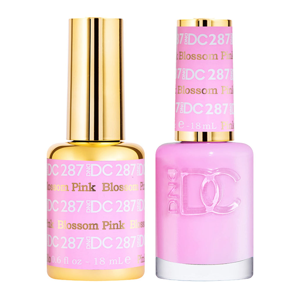 Daisy DND DC Gel Polish Set – Blossom Pink Collection | Gel Polish + Matching Lacquer, 0.5 fl oz Each
