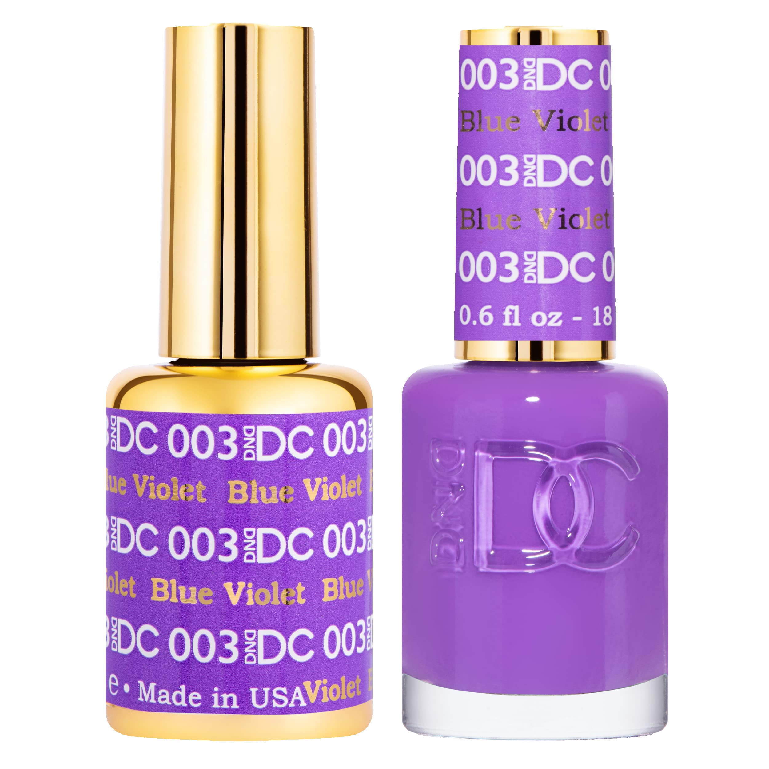 DAISY DND DND DC Gel Polish Set – Purple Collection 003 Blue Violet (0.5 fl oz) | UV/LED Gel + Air Dry Lacquer