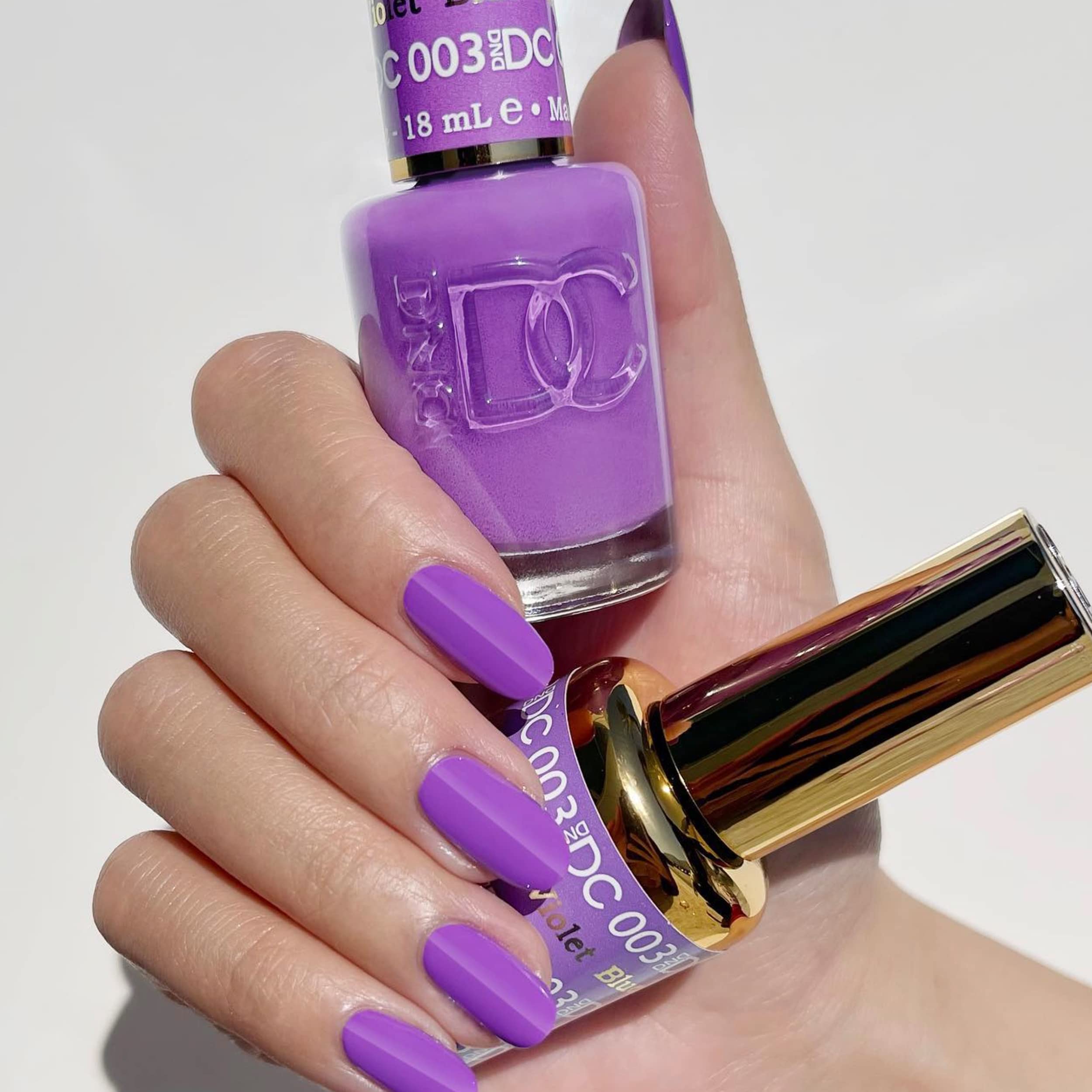 DAISY DND DND DC Gel Polish Set – Purple Collection 003 Blue Violet (0.5 fl oz) | UV/LED Gel + Air Dry Lacquer