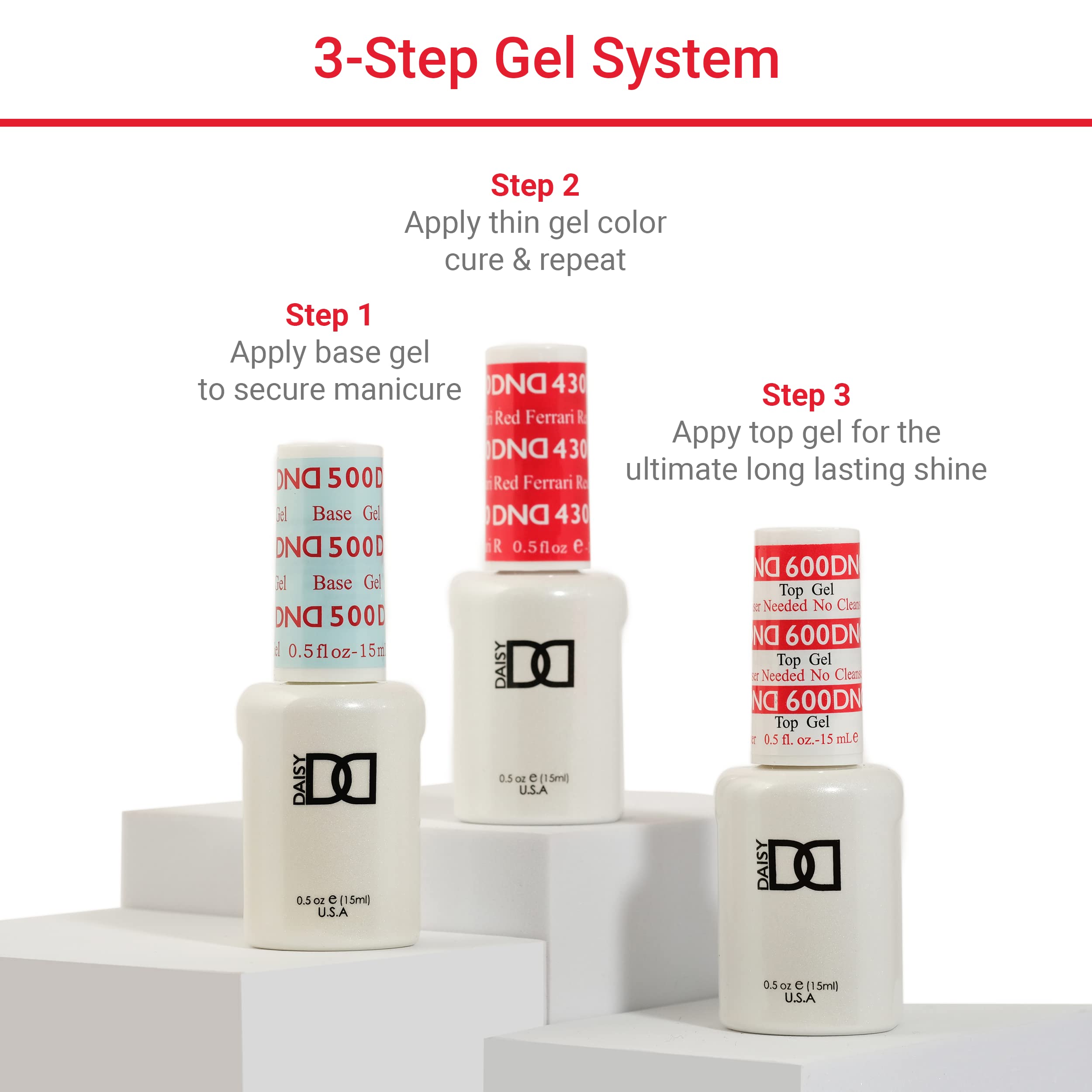 Daisy DND Gel Polish Set – Burgundy Mist 635 (0.5 fl oz) Gel + Lacquer Duo