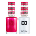 Daisy DND Gel Polish Set - Pink Collection, 681 Hot Pink Patrol Duo (Gel Polish + Lacquer)