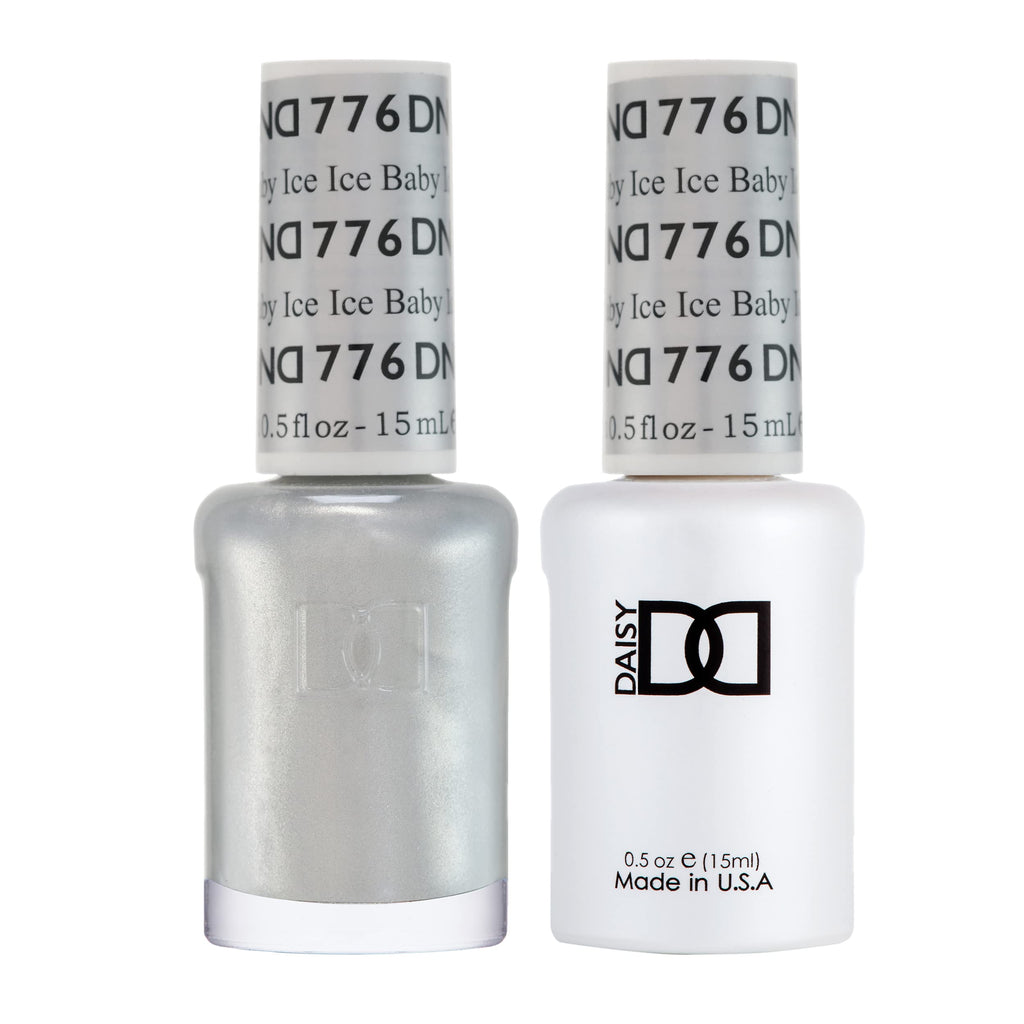 DAISY DND Gel Polish Set – Ice Ice Baby #776 (White Collection) | UV/LED Gel Polish + Air Dry Lacquer Duo