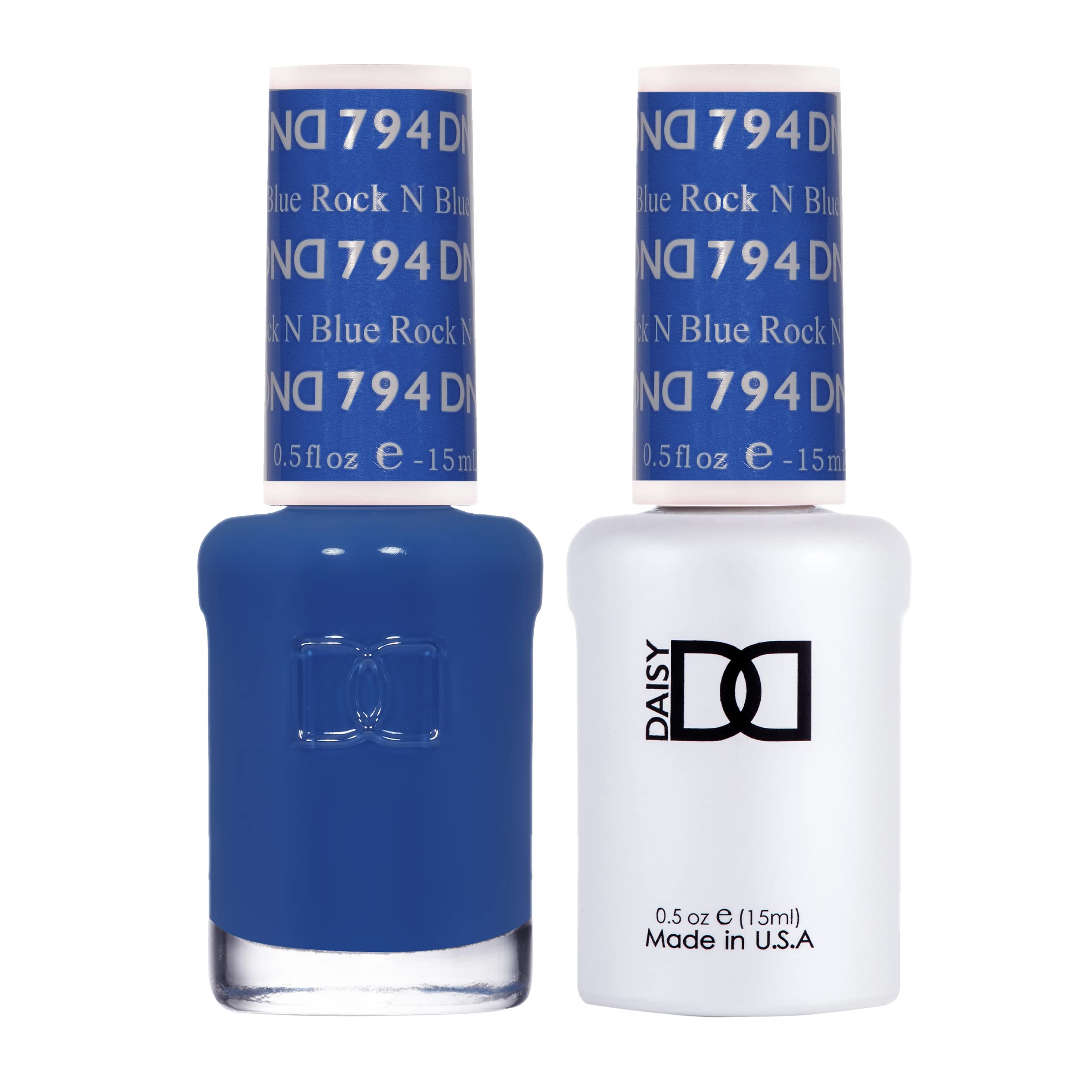 DAISY DND Rock n Blue Gel Polish Set – UV/LED Gel Polish & Air Dry Lacquer Duo, 0.5 Fl Oz Each