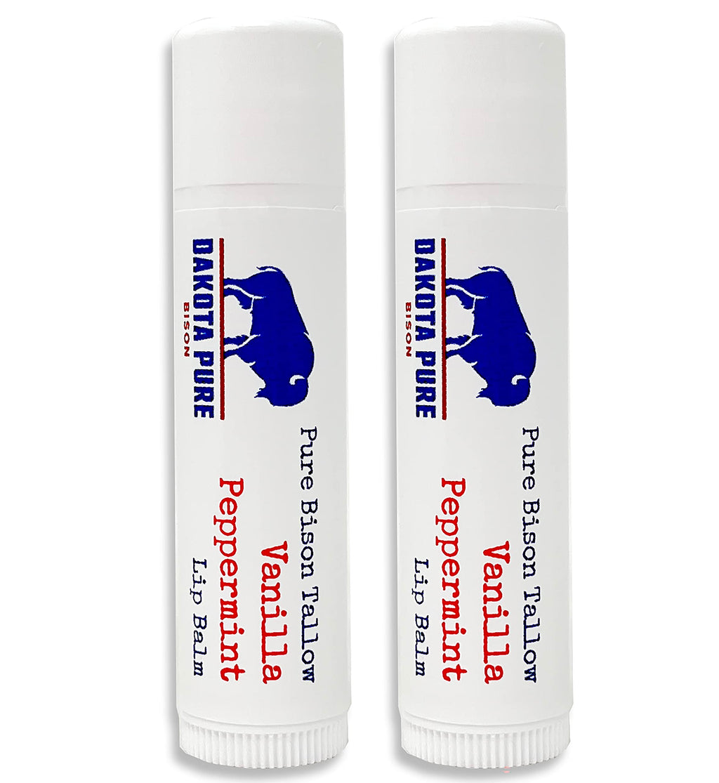 Dakota Pure Bison Tallow Balm Set of 2 – Vanilla Peppermint Lip Balm