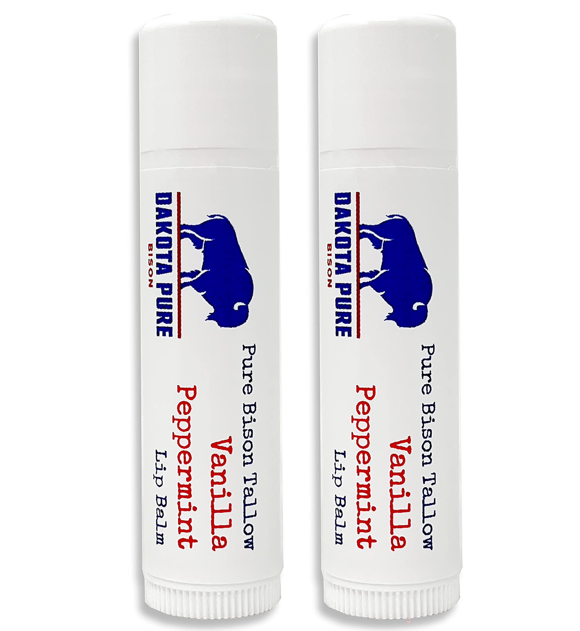 Dakota Pure Bison Tallow Balm Set of 2 – Vanilla Peppermint Lip Balm
