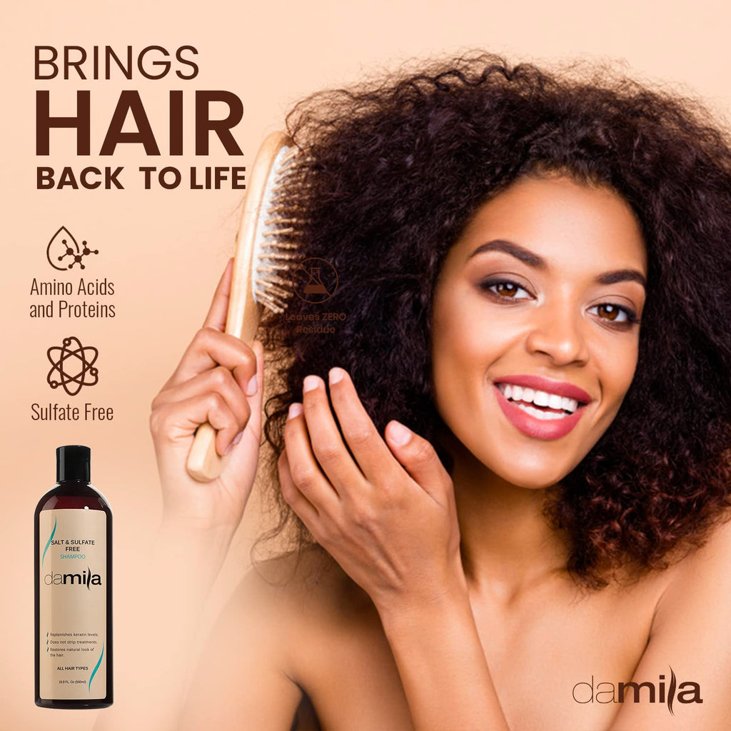 damila Salt & Sulfate Free Shampoo for Keratin & Color-Treated Hair – 33.8 fl oz