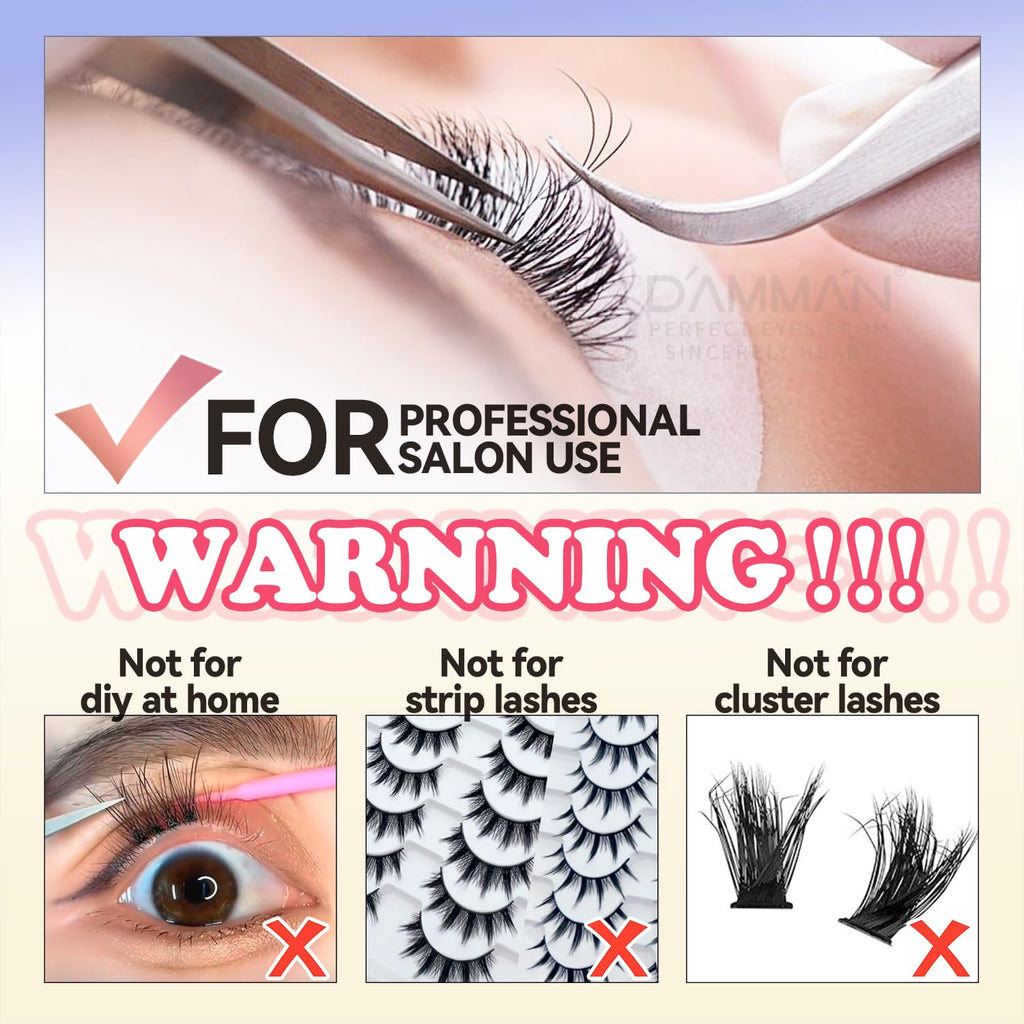 DAMMAN No.12 Eyelash Extension Glue — 5ml, 1-2 Sec Dry, Long-Lasting 8-10 Weeks, Low Odor, Salon-Grade