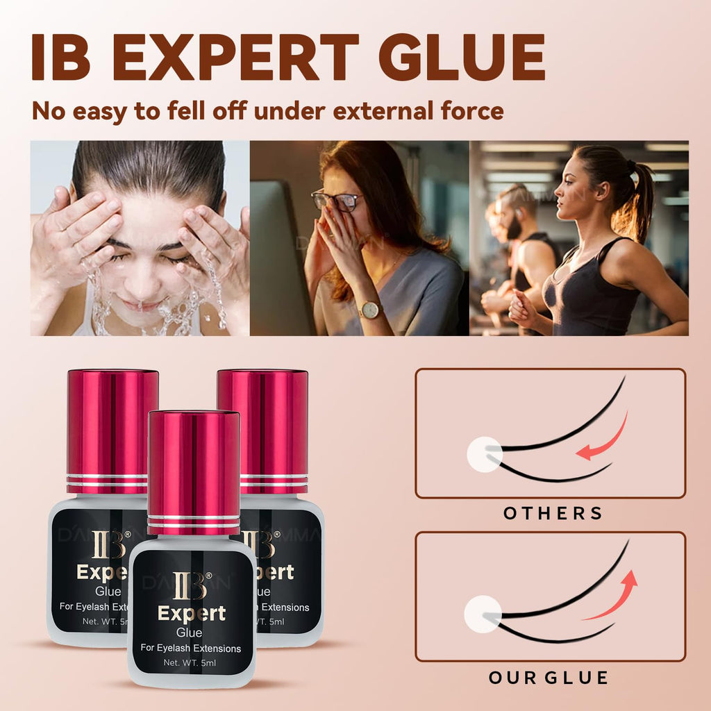 DAMMAN One Bottle 5ml IB Expert Glue – Fast-Drying Eyelash Extension Adhesive, No Fume No Odor