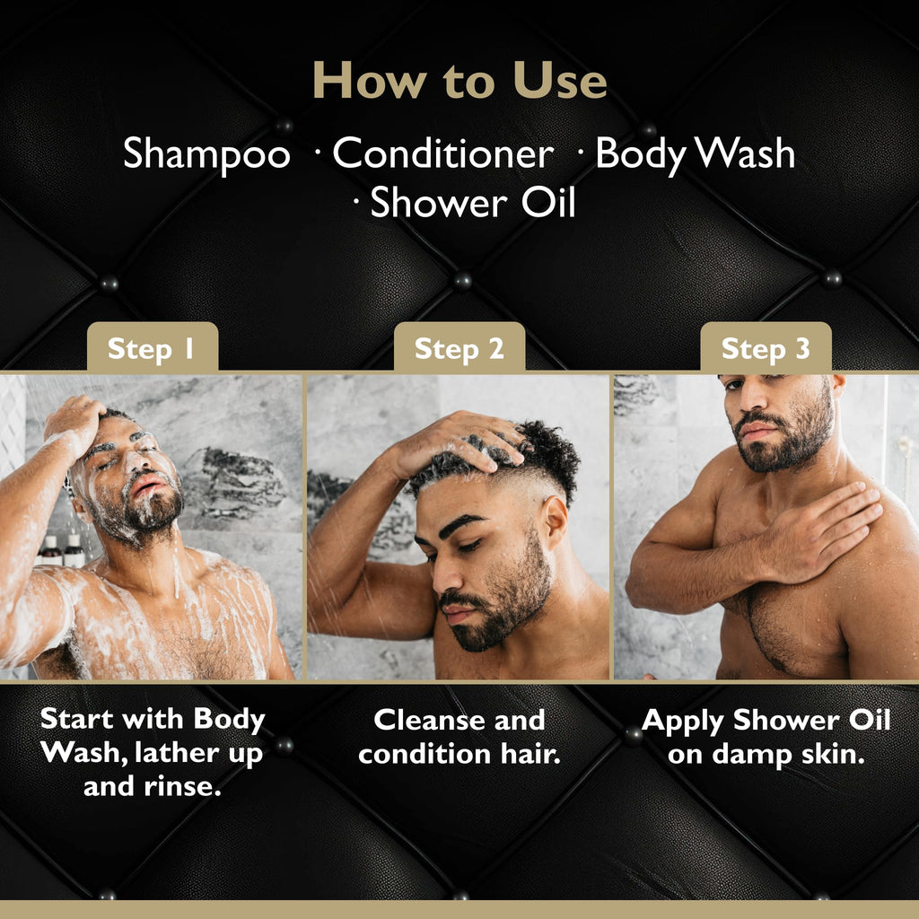 DandyMen Men’s Shower Set – Obsidian Cardamom