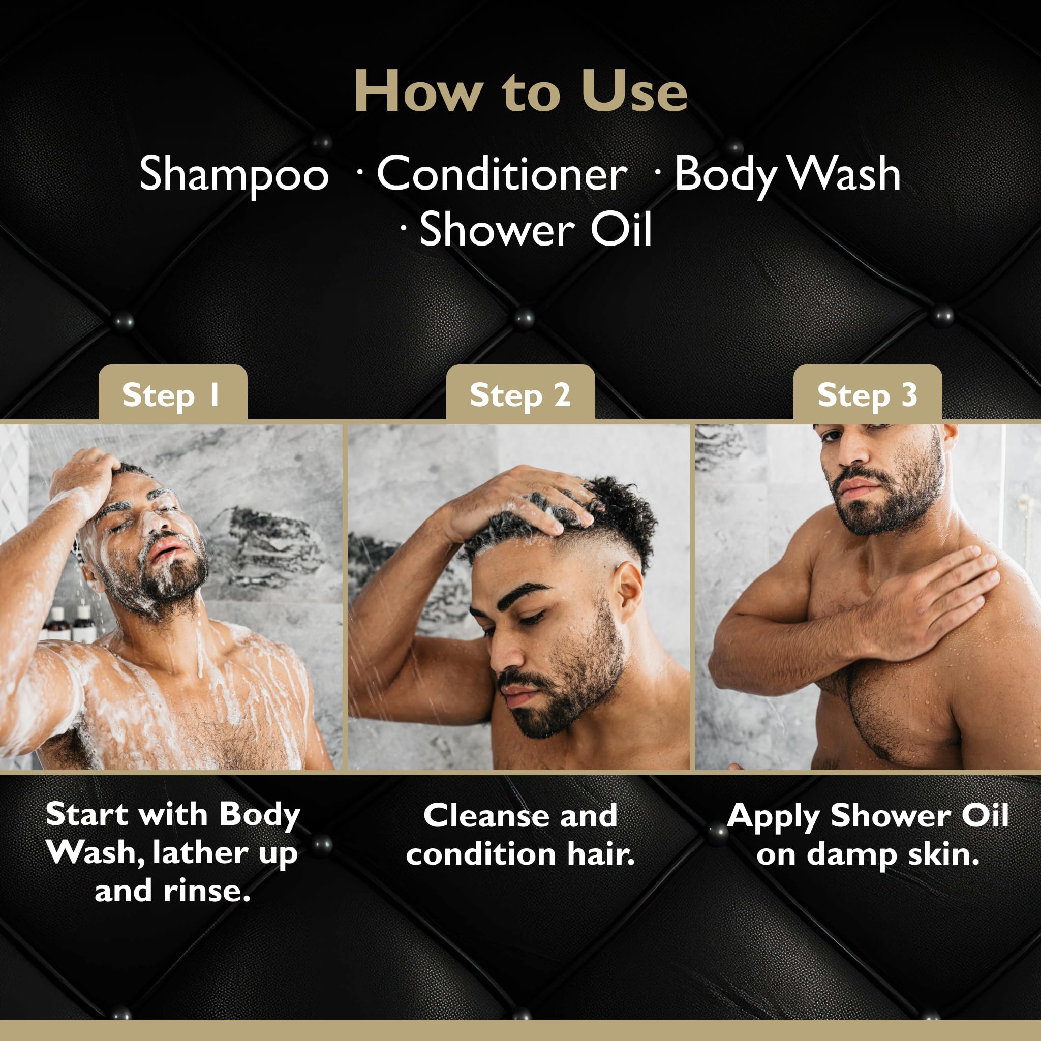 DandyMen Men’s Shower Set – Obsidian Cardamom