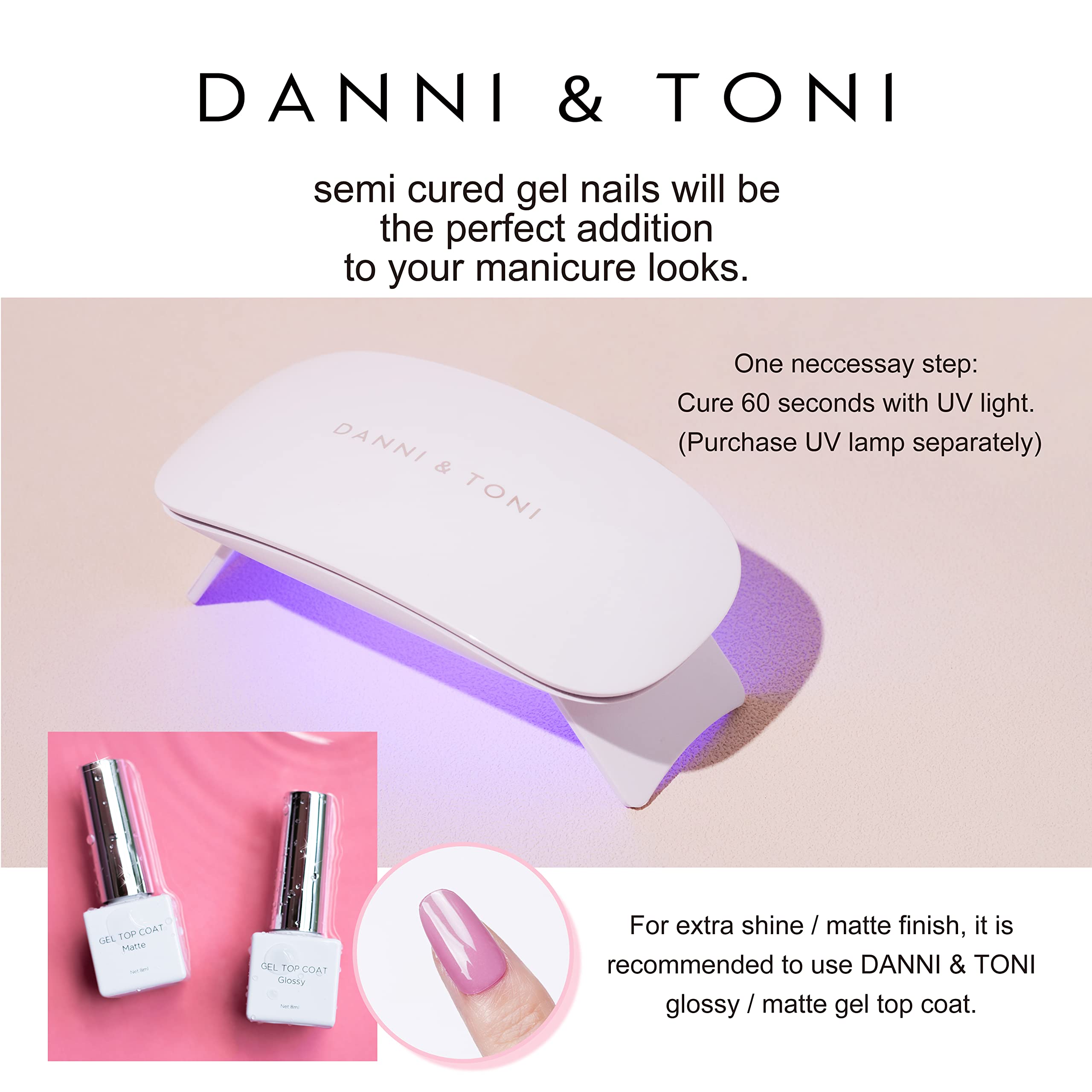 DANNI & TONI Semi Cured Gel Nail Strips Ruby Chrome – Mirror Metallic Nail Art