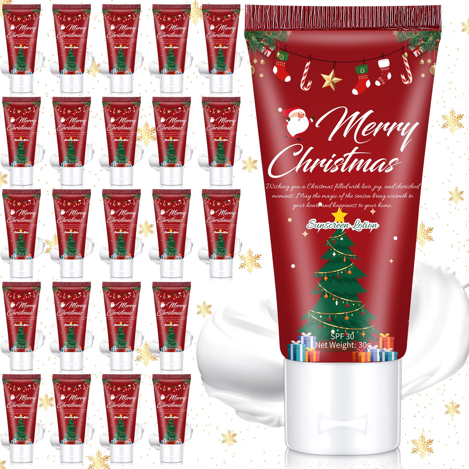 Dansib 24pc Mini Sunscreen Bulk – SPF 30 Travel Size 1oz for Christmas Gifts