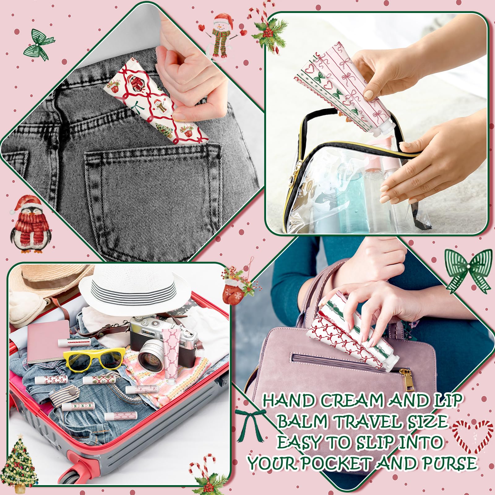 Dansib 72-Piece Valentine’s Day Hand Cream & Lip Balm Gift Set – 36 Sets, Travel Size, 6 Scents
