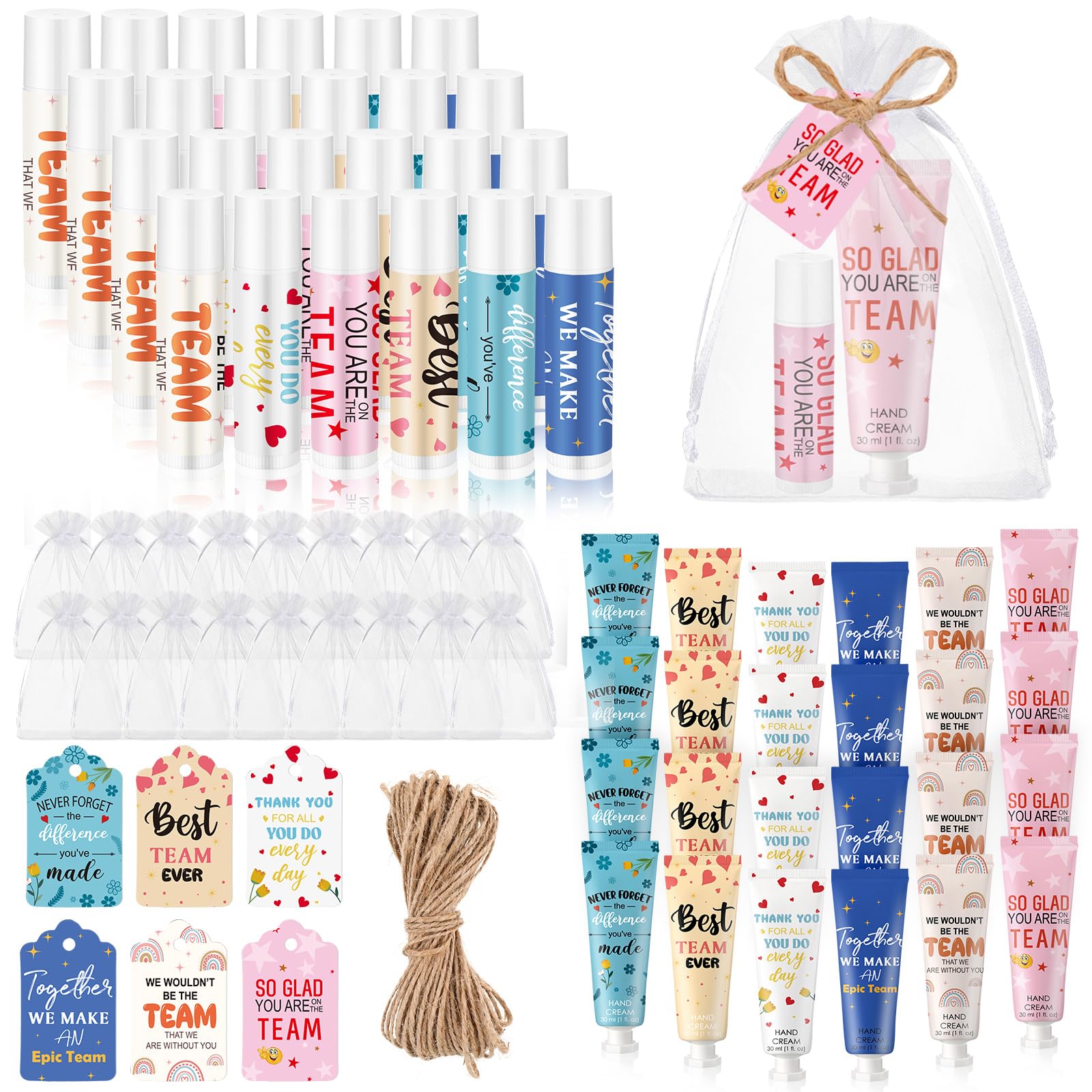 Dansib 24set/96pcs Best Team Ever Gifts – Coworker Appreciation Gift Set