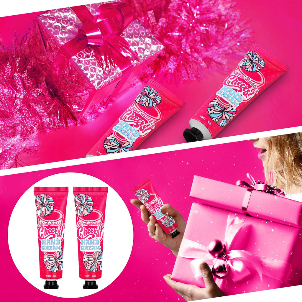 Dansib 24-Pcs Cheer Team Hand Cream Gift Set | Pink, Travel-Size Lotion for Gym Bags