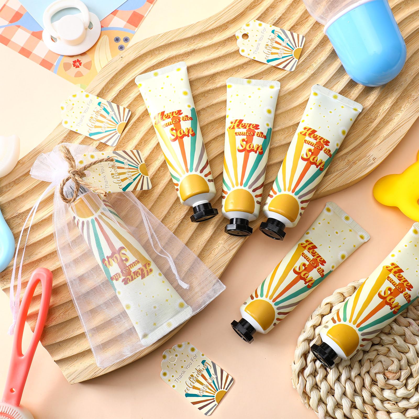 Dansib 48-Set Baby Shower Hand Cream Gifts for Guests – Here Comes the Son