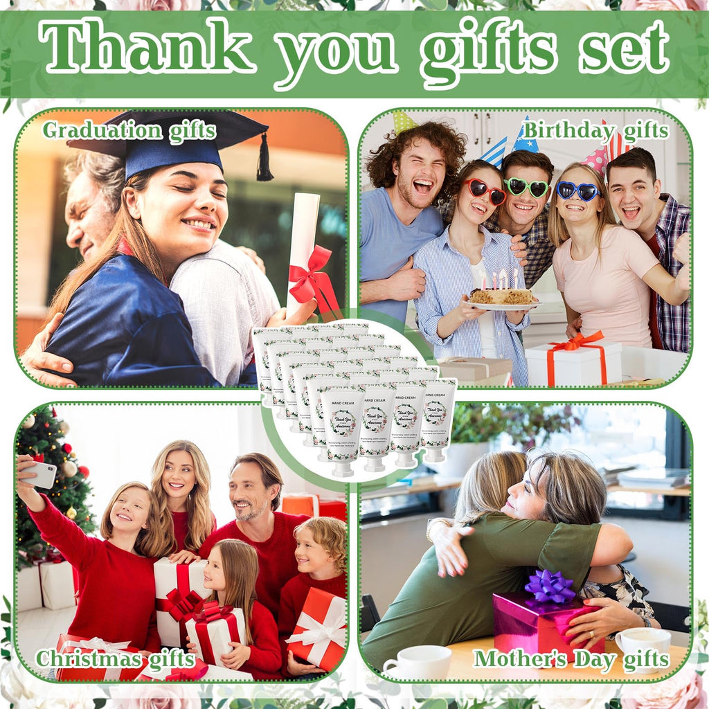 Dansib 24-Pack Mini Hand Lotion Gift Set – Elegant Gratitude-Themed Travel-Size Hand Creams