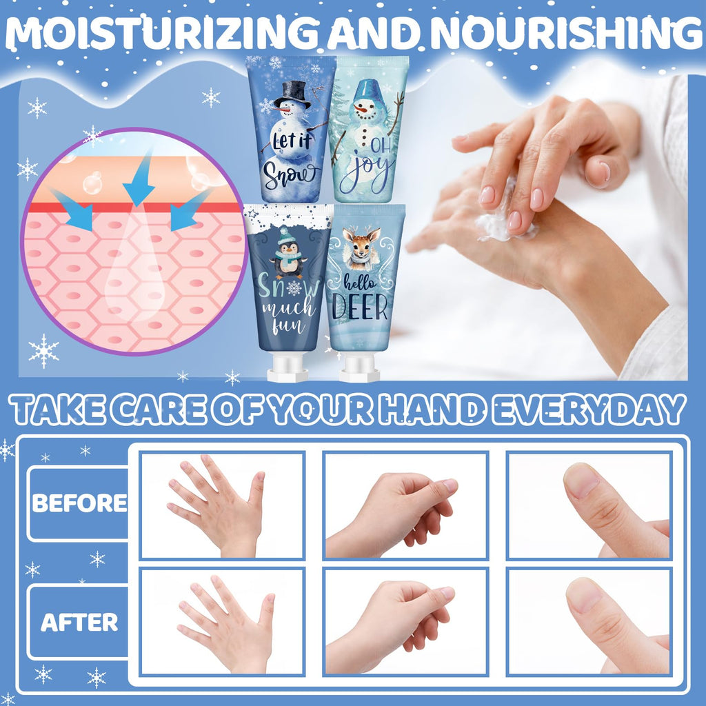 Dansib 24-Pack Winter Hand Cream Gift Set – Travel-Size Moisturizing Lotion