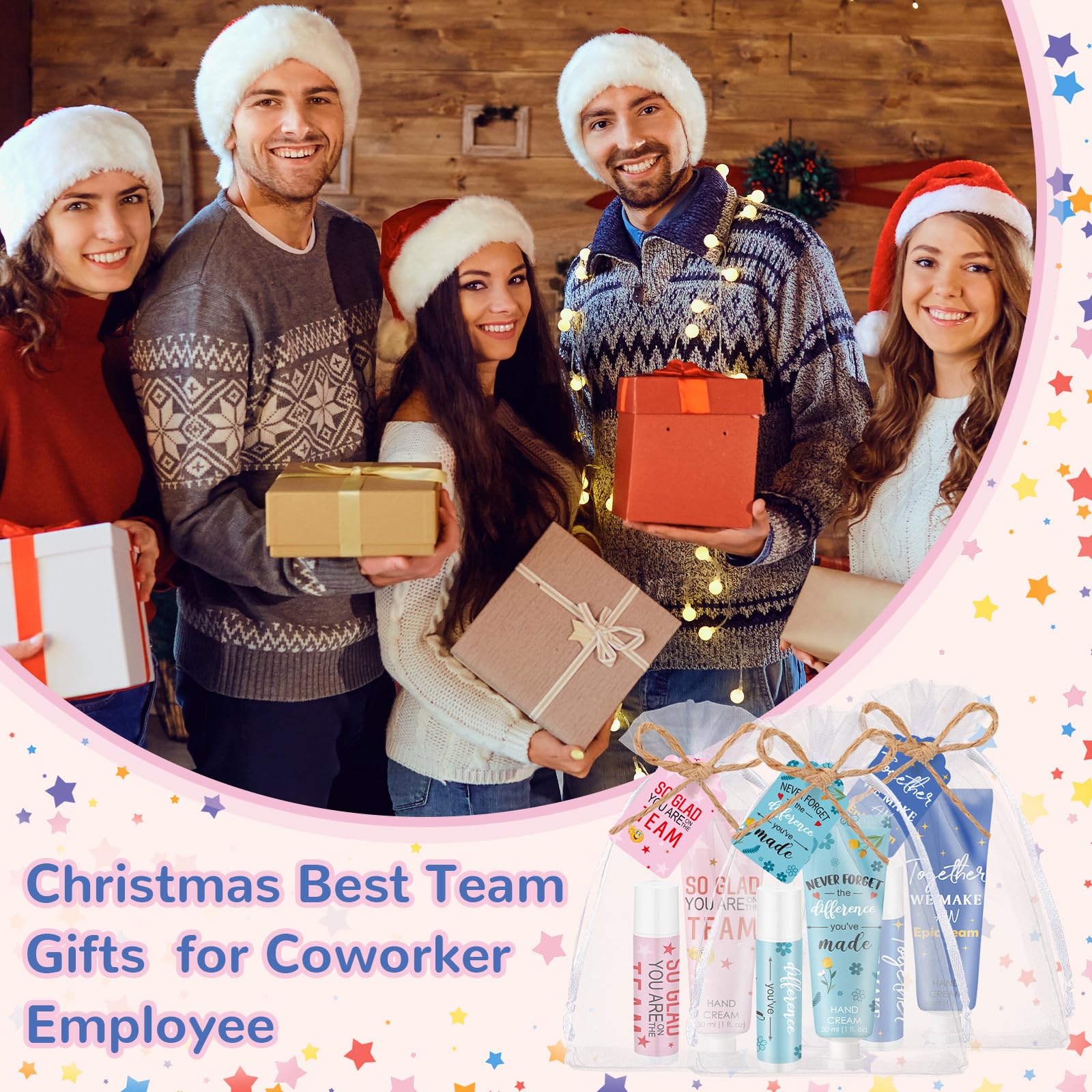 Dansib 144Pcs Best Team Ever Gifts – Employee Appreciation Hand Cream & Lip Balm Set