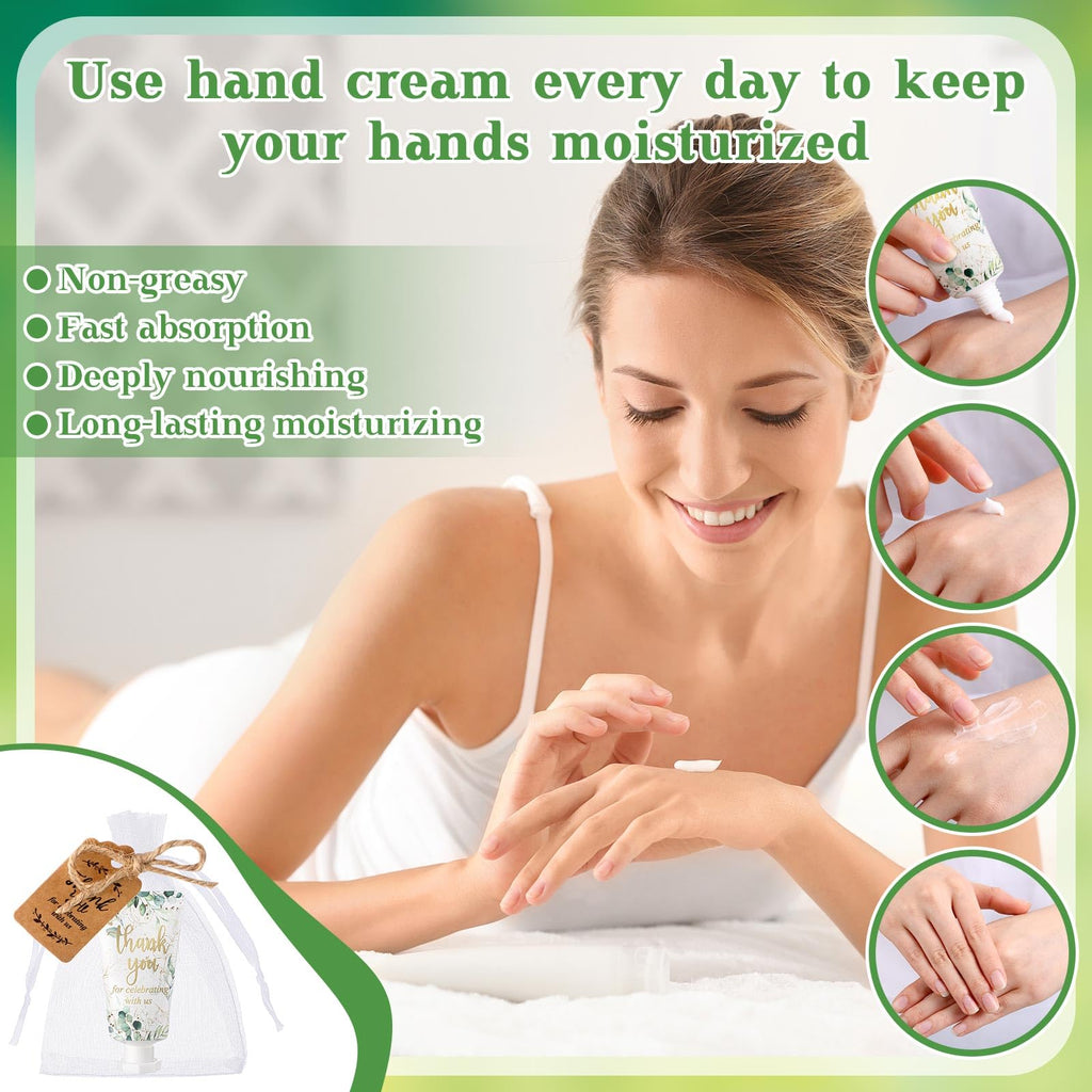 Dansib 48-Set Baby Shower Hand Cream Gift – Eucalyptus Leaves Design