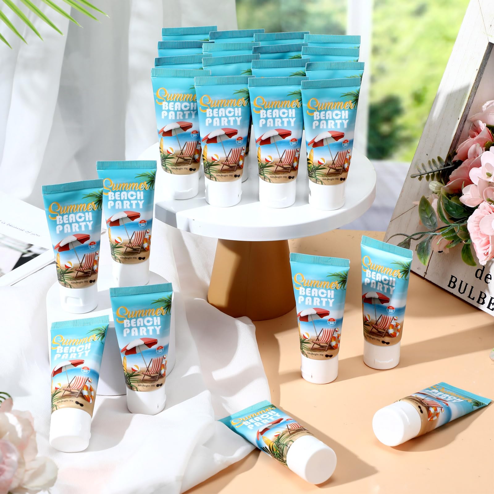 Dansib 24 Pcs Mini Sunscreen Bulk – SPF 30, Water-Resistant, 1oz Travel Size for Weddings & Gifts