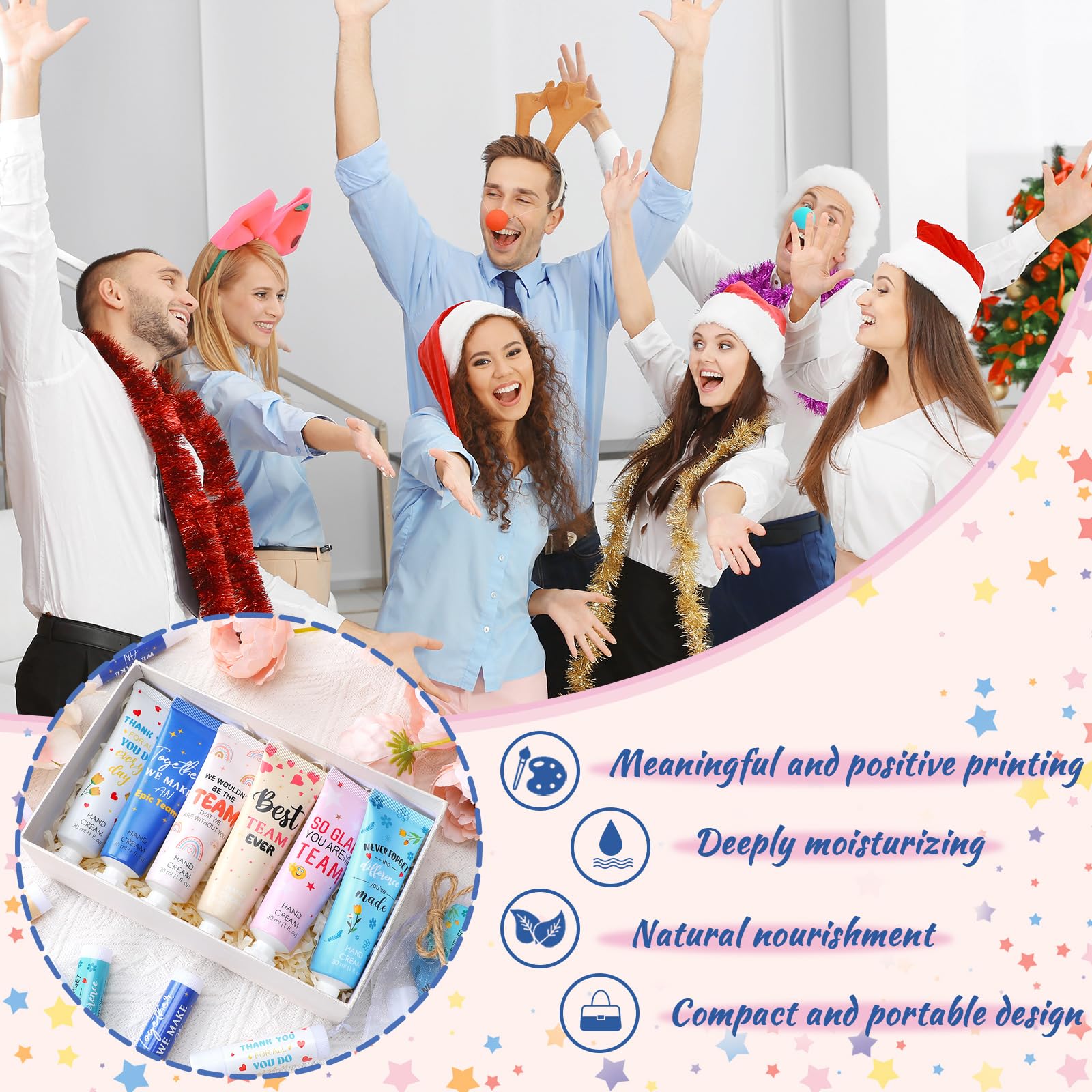 Dansib 144Pcs Best Team Ever Gifts – Employee Appreciation Hand Cream & Lip Balm Set