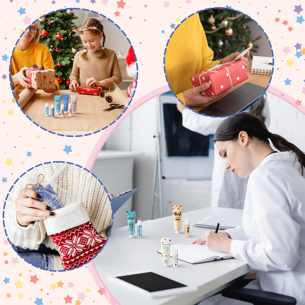 Dansib 72set/288pcs Best Team Ever Gifts – Team Appreciation Hand Cream & Lip Balm Set