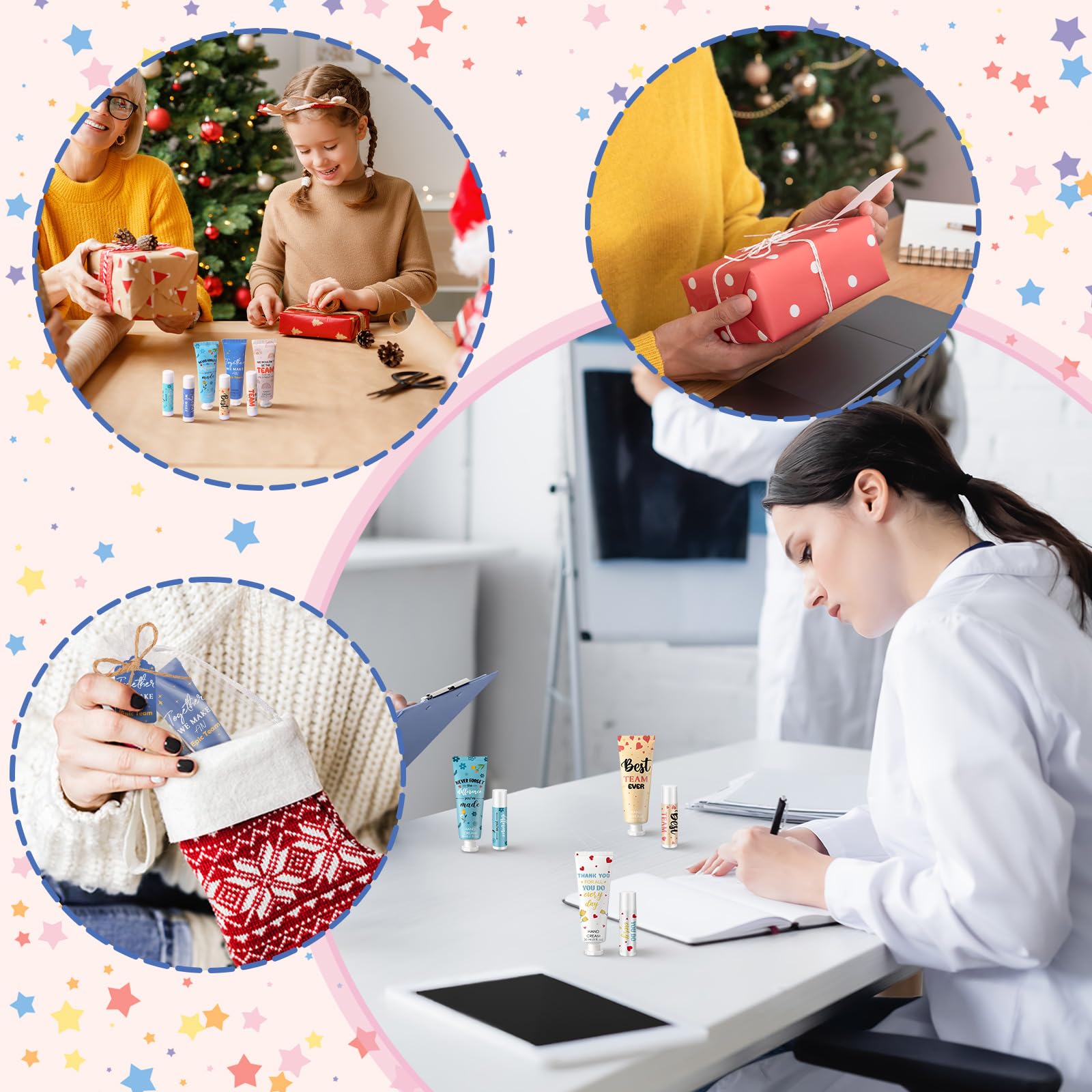 Dansib 72set/288pcs Best Team Ever Gifts – Team Appreciation Hand Cream & Lip Balm Set