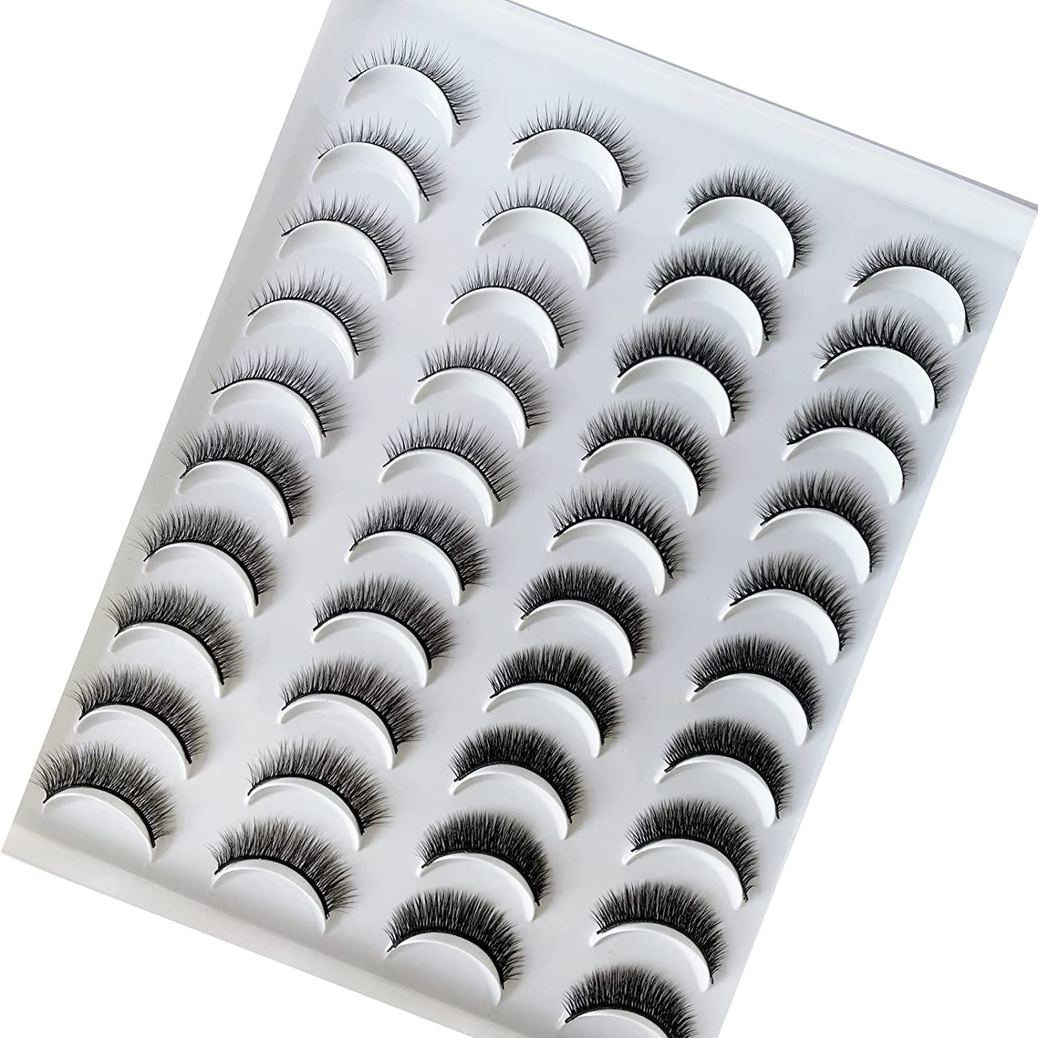 DAODER Lashes Short Eyelashes – Natural Look, 9-11mm Wispy Faux Mink, 20 Pairs