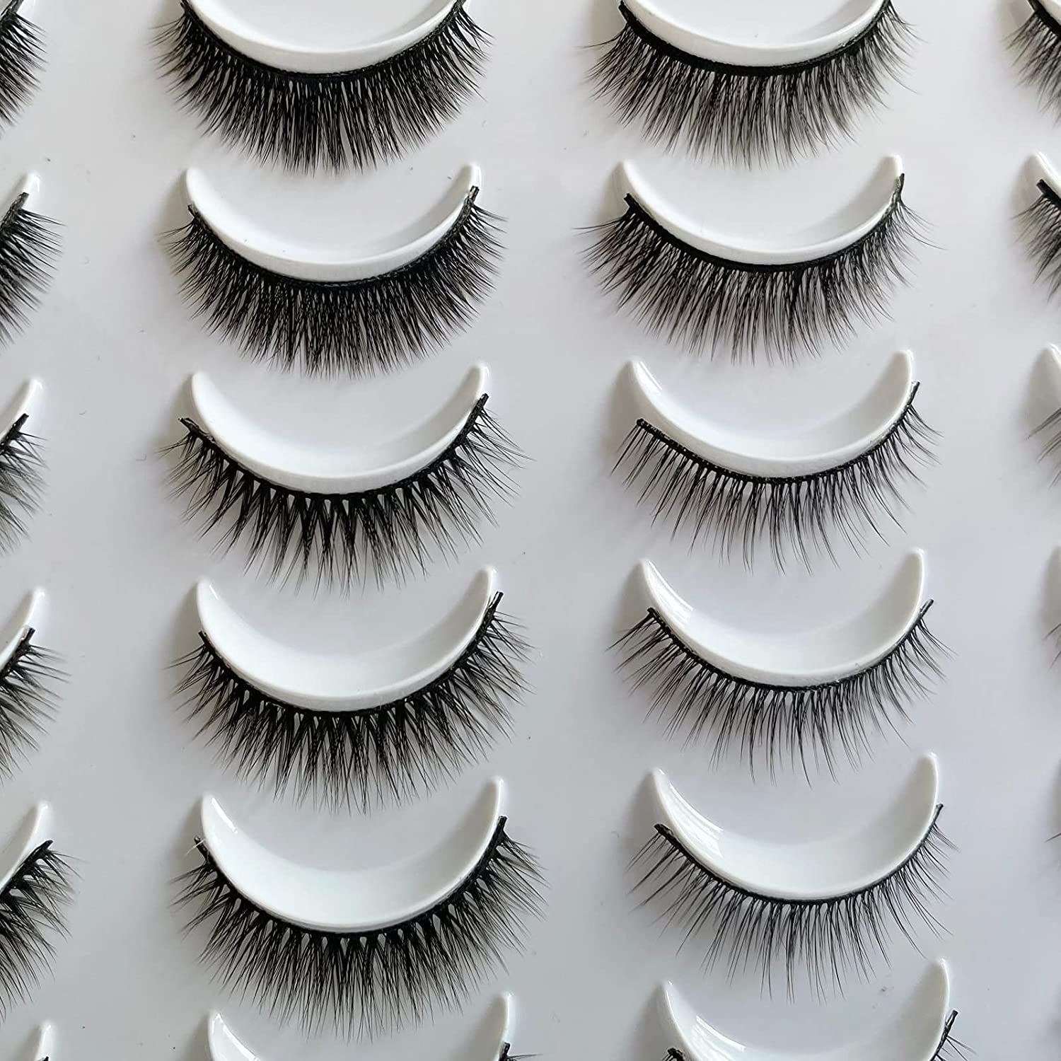 DAODER Lashes Short Eyelashes – Natural Look, 9-11mm Wispy Faux Mink, 20 Pairs