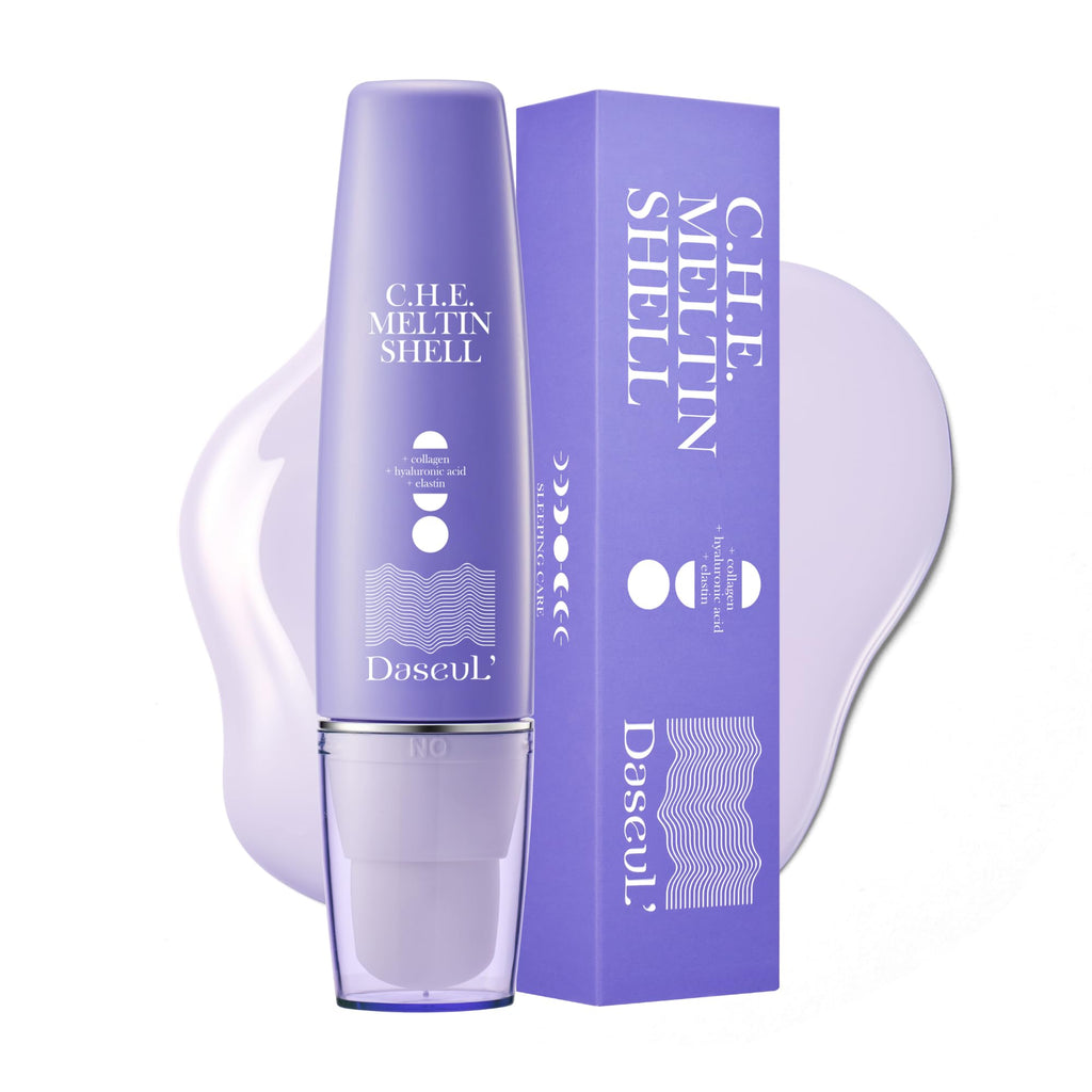 DaseuL’ C.H.E. Meltin Shell Overnight Mask – Built-In Brush, Ultra-Low Molecular Collagen & Hyaluronic Acid