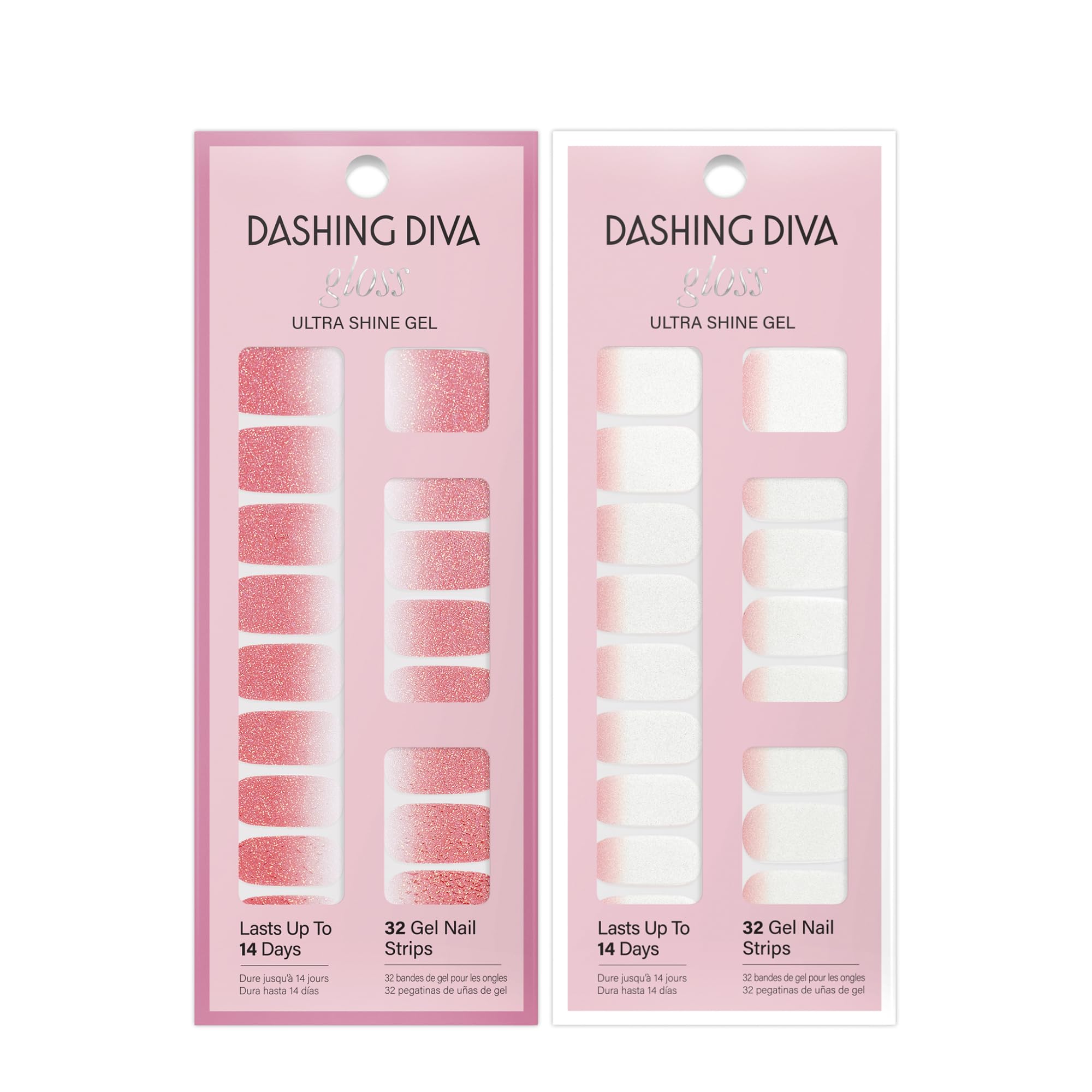 Dashing Diva Gloss Nail Strips Bundle - The Classic Ombre Collection: Smitten at Sundown & Mini Skirt