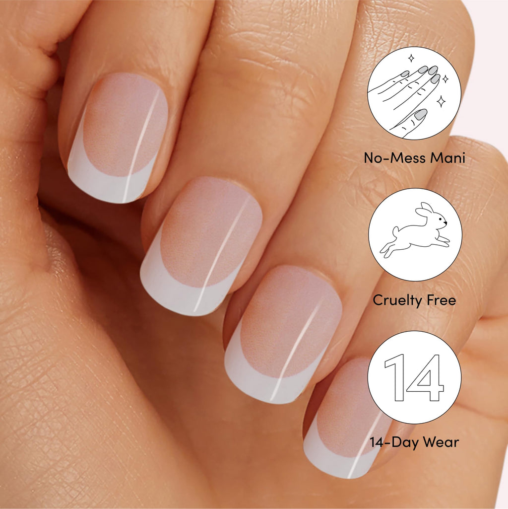 Dashing Diva Glaze Nail Strip Duo – Pearly Whites & Pastel Baby, Long-Lasting Semi-Cured Gel Strips