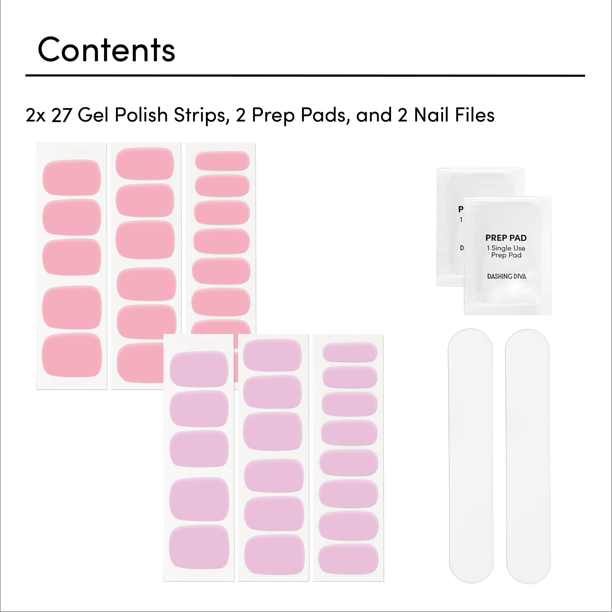 Dashing Diva Gloss Nail Strips Bundle – The Soft Pink Collection (2 Sets)