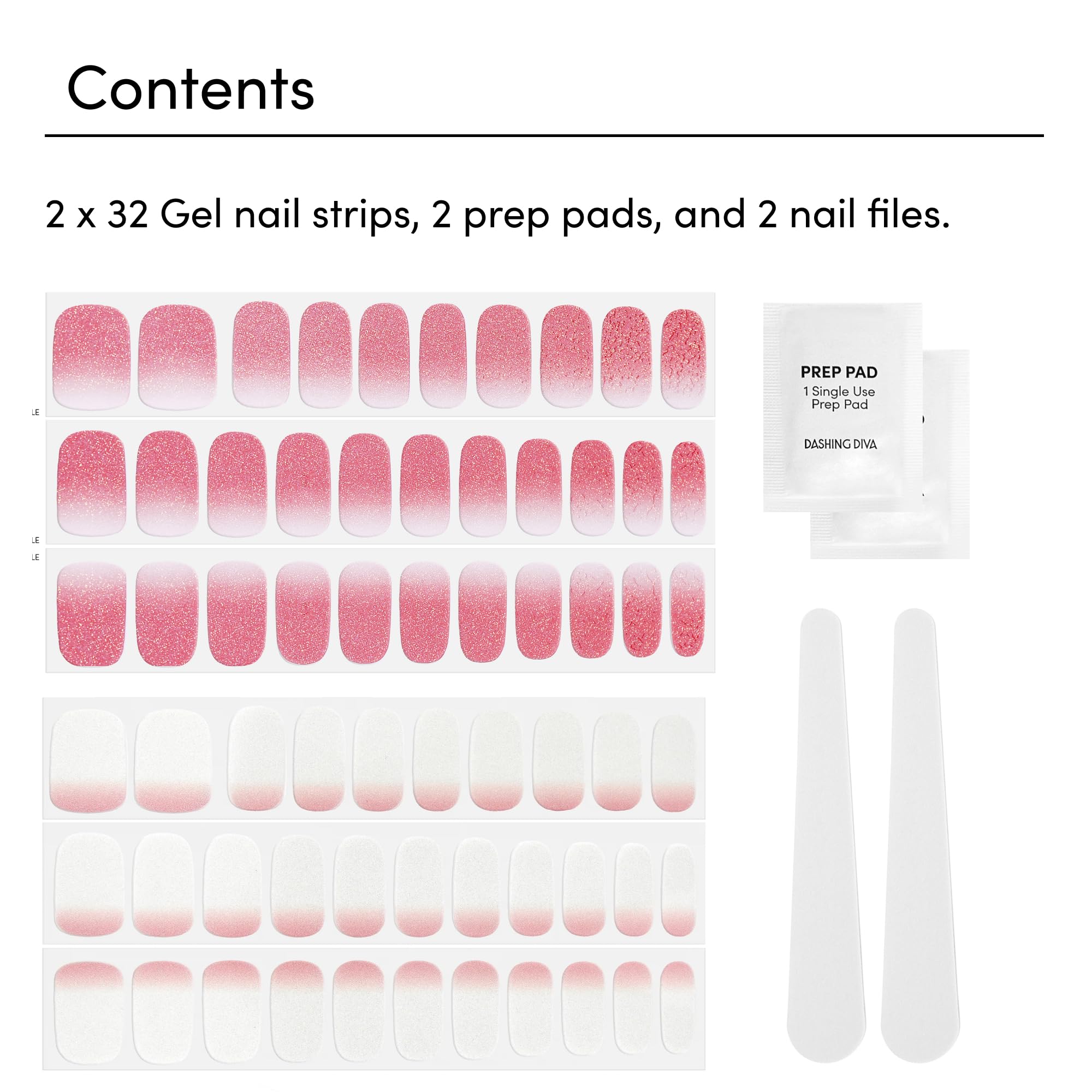 Dashing Diva Gloss Nail Strips Bundle - The Classic Ombre Collection: Smitten at Sundown & Mini Skirt