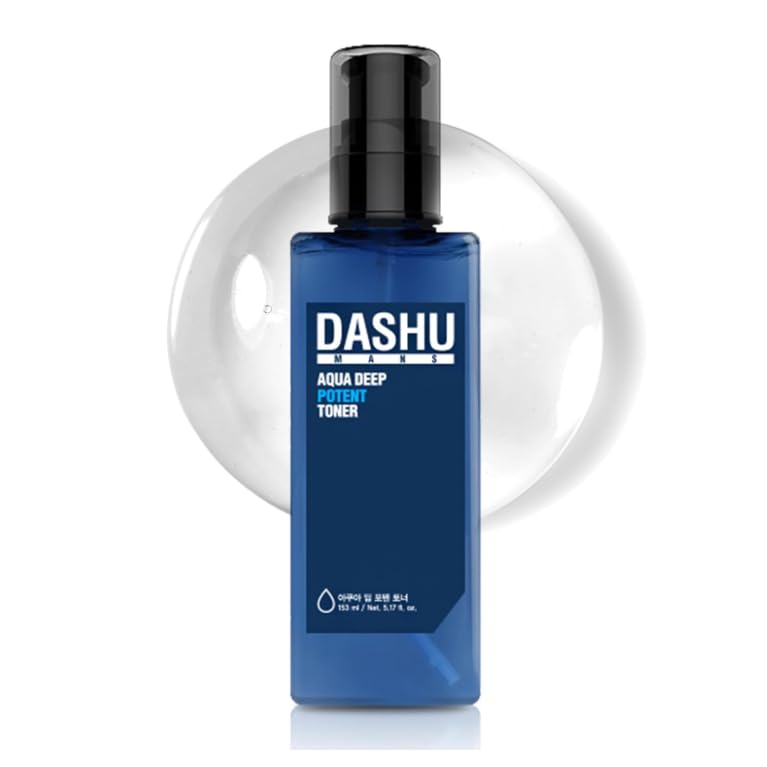 DASHU Mens Aqua Deep Potent Toner – Pore Tightening, All Skin Types, 5.17 fl oz