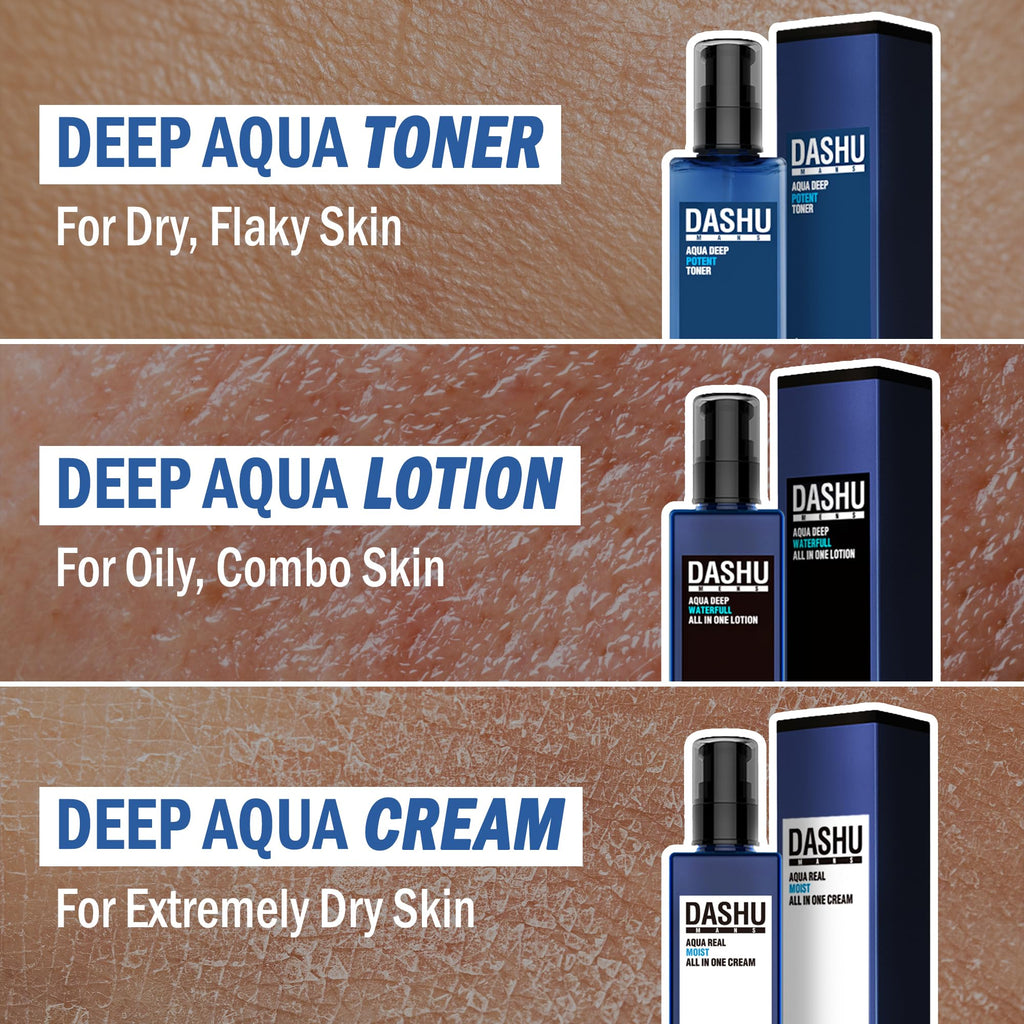 DASHU Mens Aqua Deep Potent Toner – Pore Tightening, All Skin Types, 5.17 fl oz