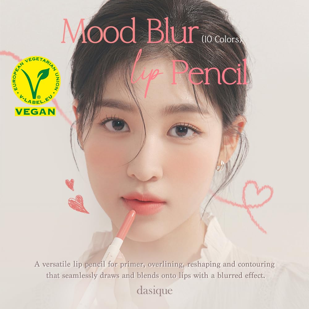 Dasique Blur Lip Pencil Mood - Velvet Matte Color with Subtle Lip Enhancement