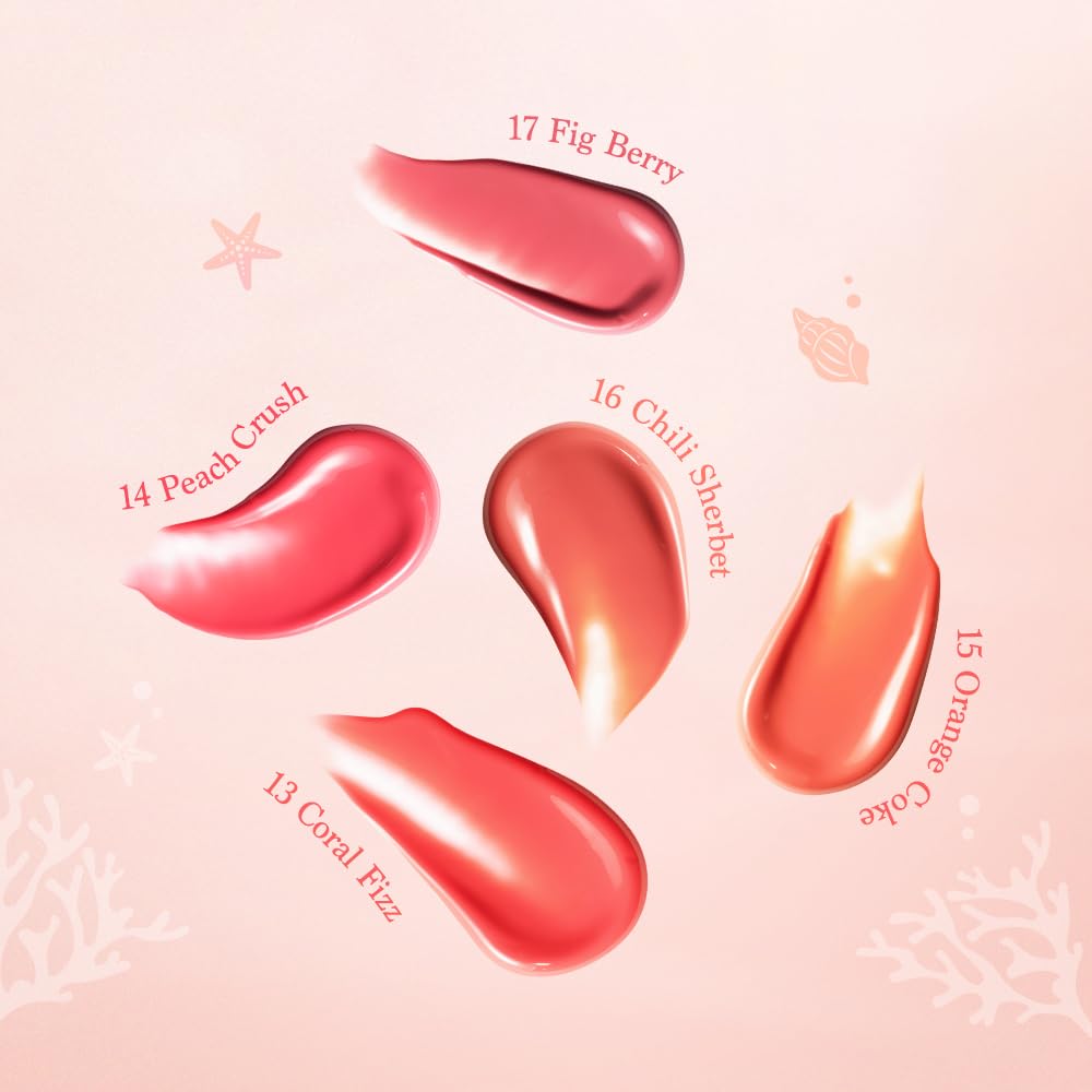 dasique Juicy Dewy Tint 14 Peach Crush – Hydrating, Long-Wear Lip Gloss (Vegan)