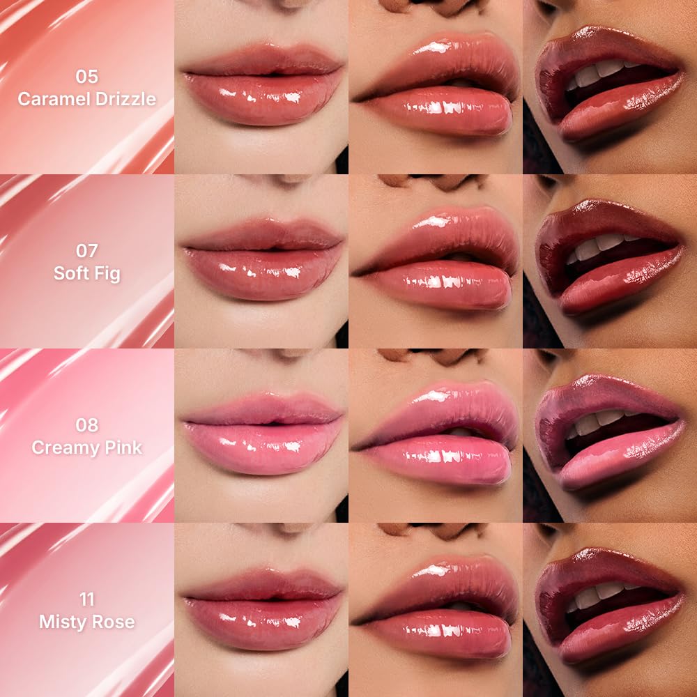 dasique Pure Water Lip Gloss #02 Bare Pomelo – Dewy, Buildable, Non-Sticky K-Beauty Lip Gloss