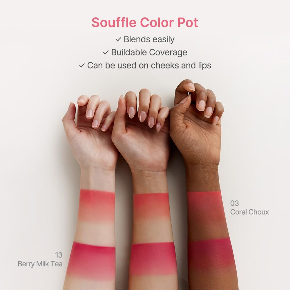 Dasique Souffle Color Pot 06 Mocha Bun | Lip & Cheek Dual-Use Color Pot