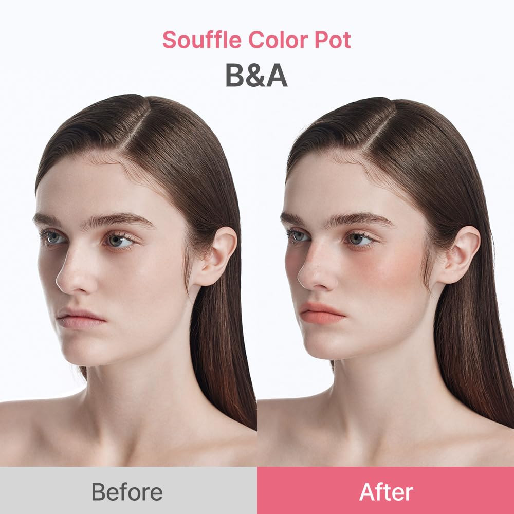 Dasique Souffle Color Pot #09 Haze Rosy – Buildable Cheek & Lip Color with Built-In Mini Brush