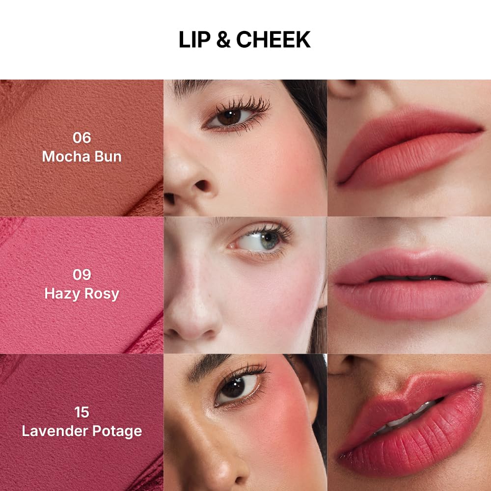 Dasique Souffle Color Pot #09 Haze Rosy – Buildable Cheek & Lip Color with Built-In Mini Brush