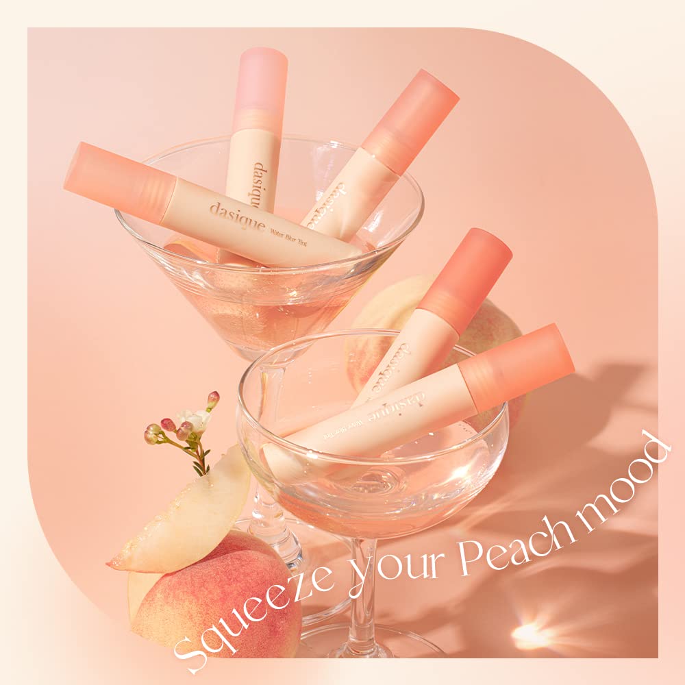 dasique Water Blur Tint #05 Rich Peach – Vegan, Non-sticky, Silky Finish Lip Tint