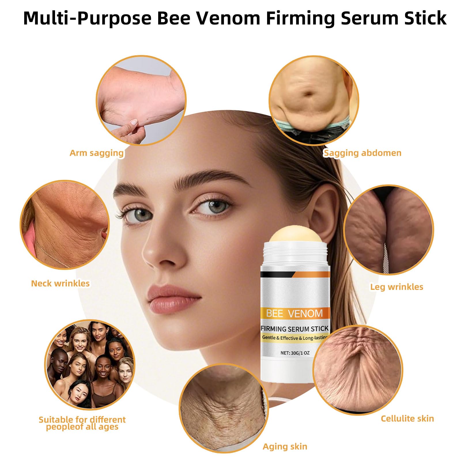 DASIUIP Bee Venom Firming Serum Stick – Hydrating, Lifting Anti-Aging Face Cream