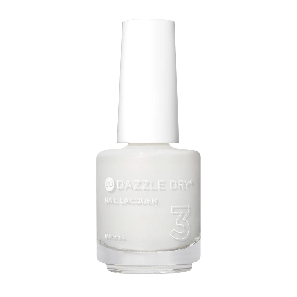 Poised – Dazzle Dry Nail Lacquer (Step 3) | Semi-Sheer Iridescent White with Pink Shimmer | 0.5 fl oz