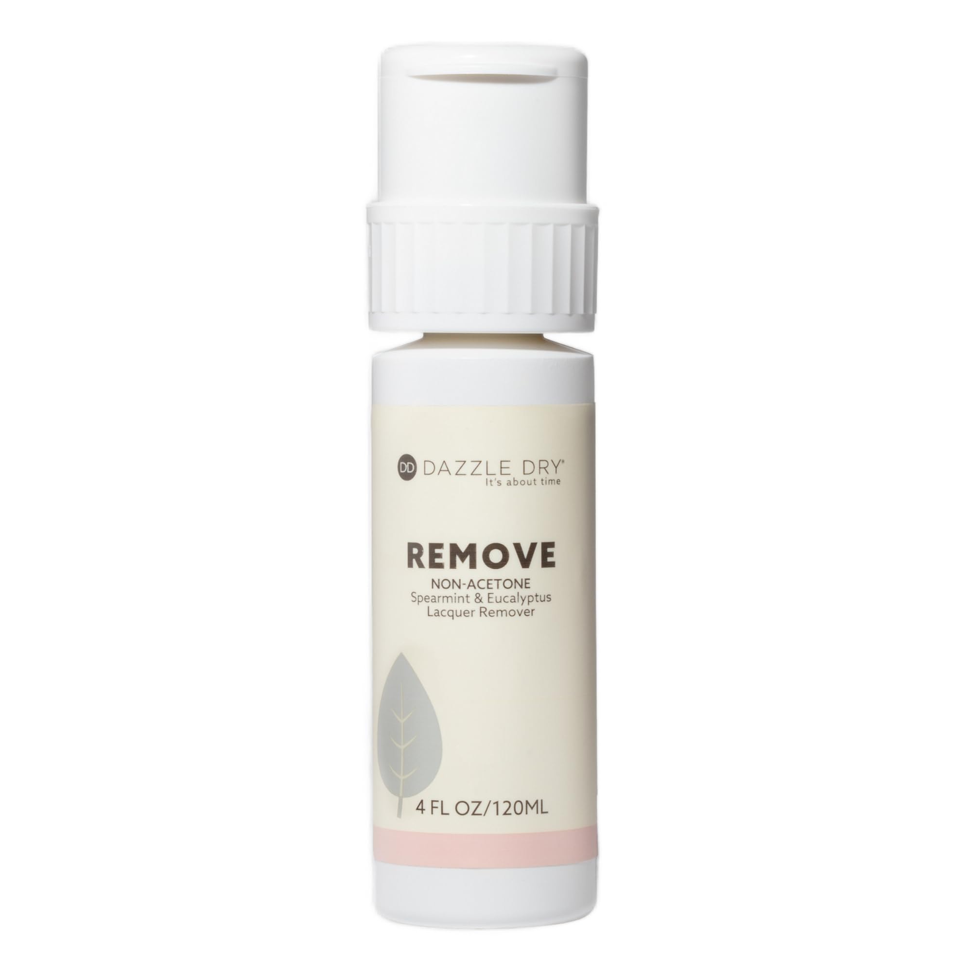Dazzle Dry Remove Non-Acetone Lacquer Remover – Spearmint & Eucalyptus, 4 fl oz, Menda Pump