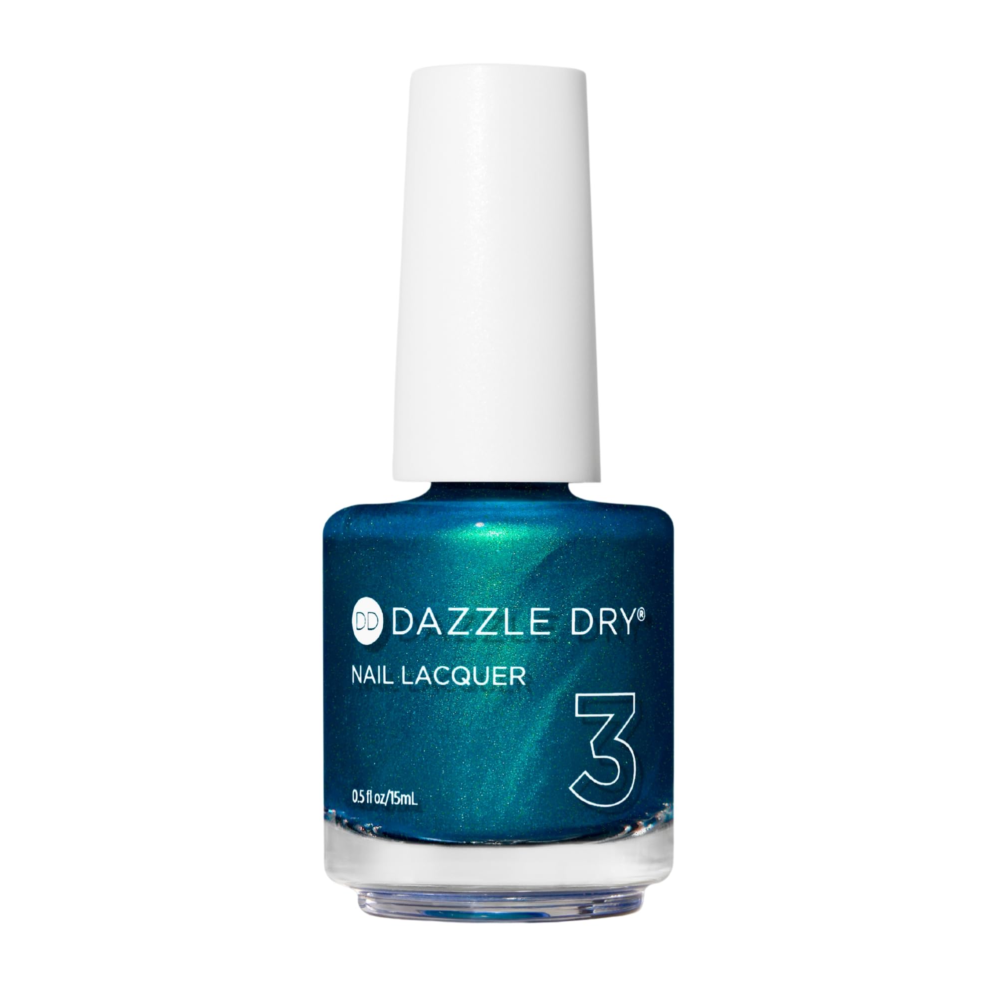 Dazzle Dry Nail Lacquer Step 3 – Speed Boat | Aquamarine Metallic Nail Polish 0.5 fl oz