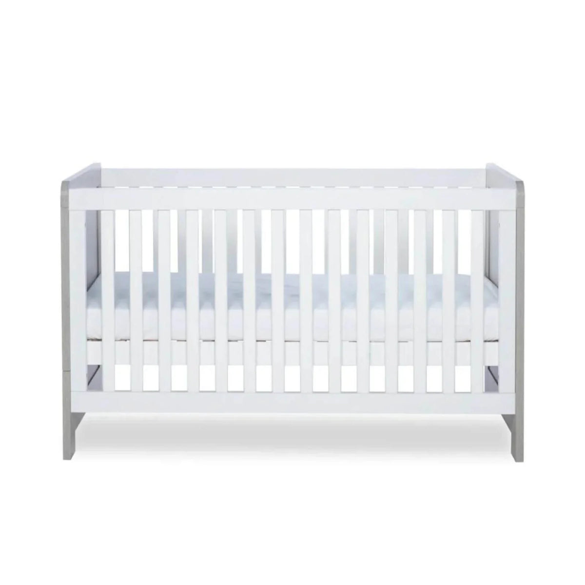 Ickle Bubba Pembrey Cot Bed Ash Grey - Premium Pocket Sprung Mattress