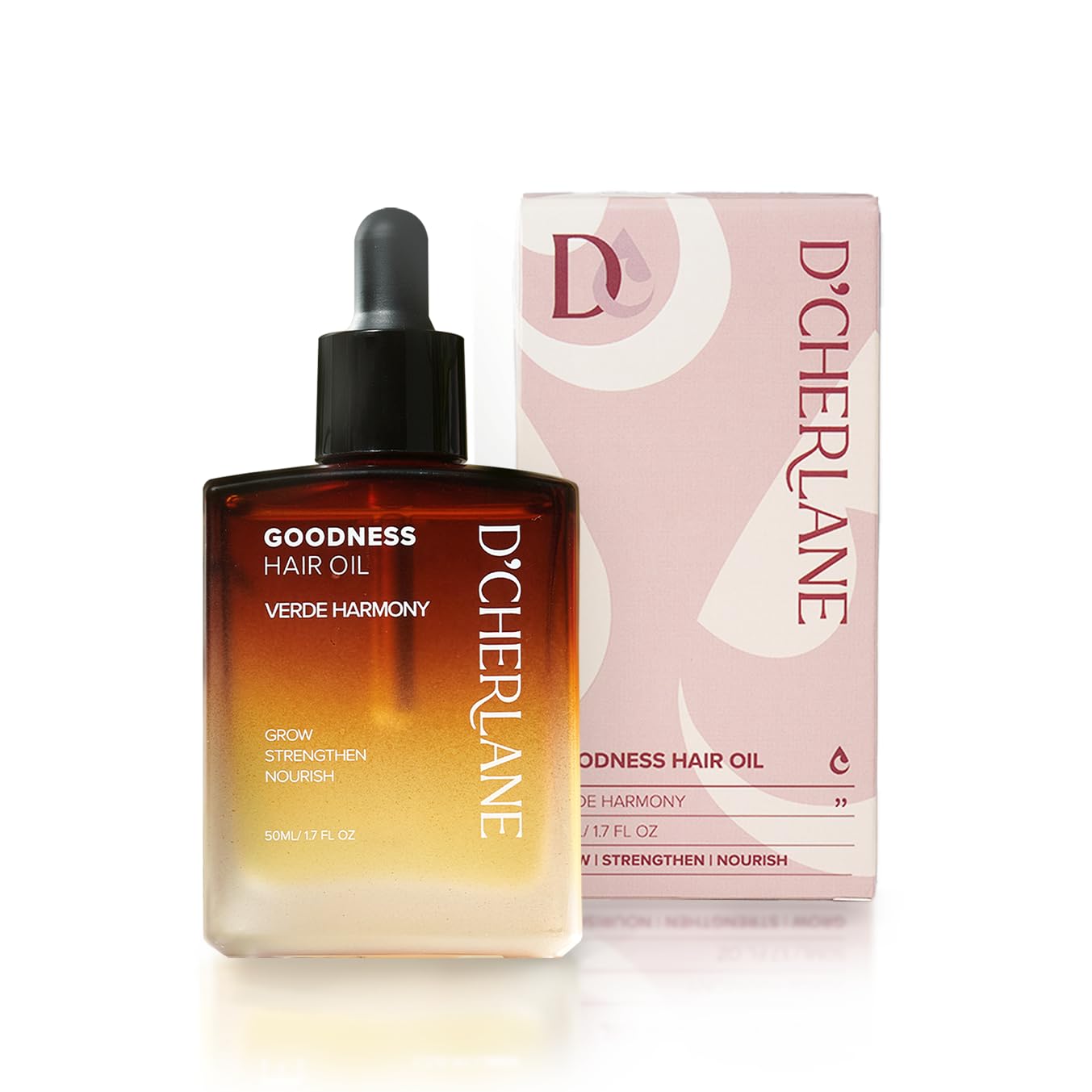 D'Cherlane Hair Growth Oil – Scalp Treatment with Rosemary, Argan, Coconut & Castor Oil | Lightweight, Non-Greasy Formula
